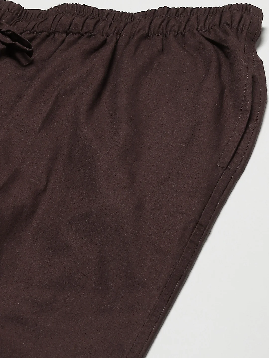 Men Brown Solid Pyjamas - Image 6