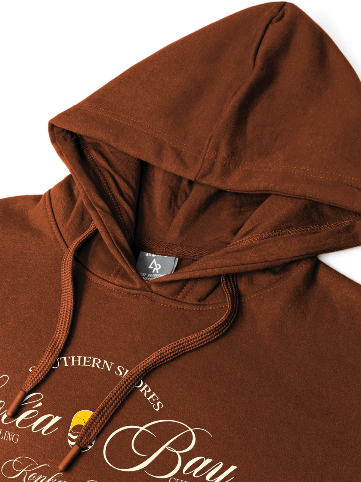 Men Brown Printed Hoodie - Image 6