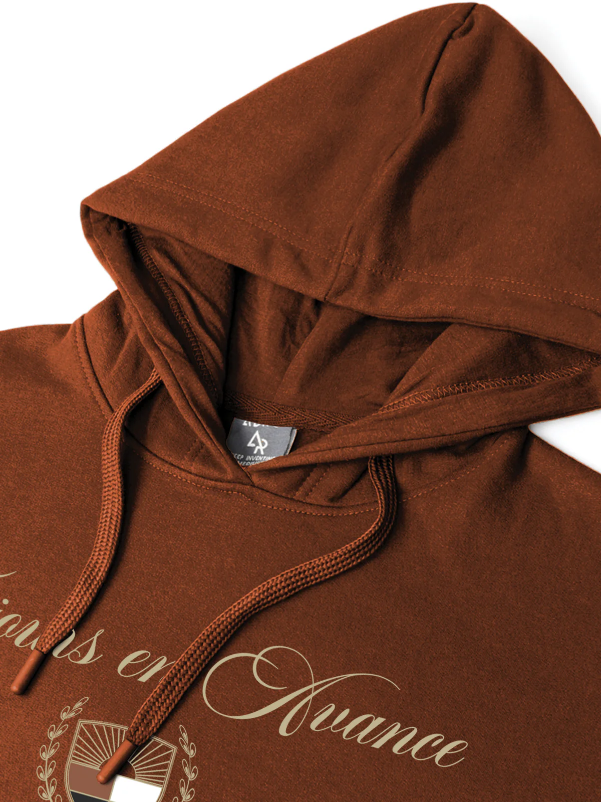 Men Brown Printed Hoodie - Image 3