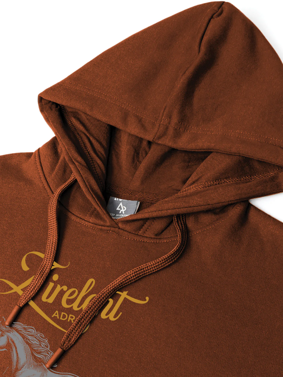 Men Brown Printed Hoodie - Image 3