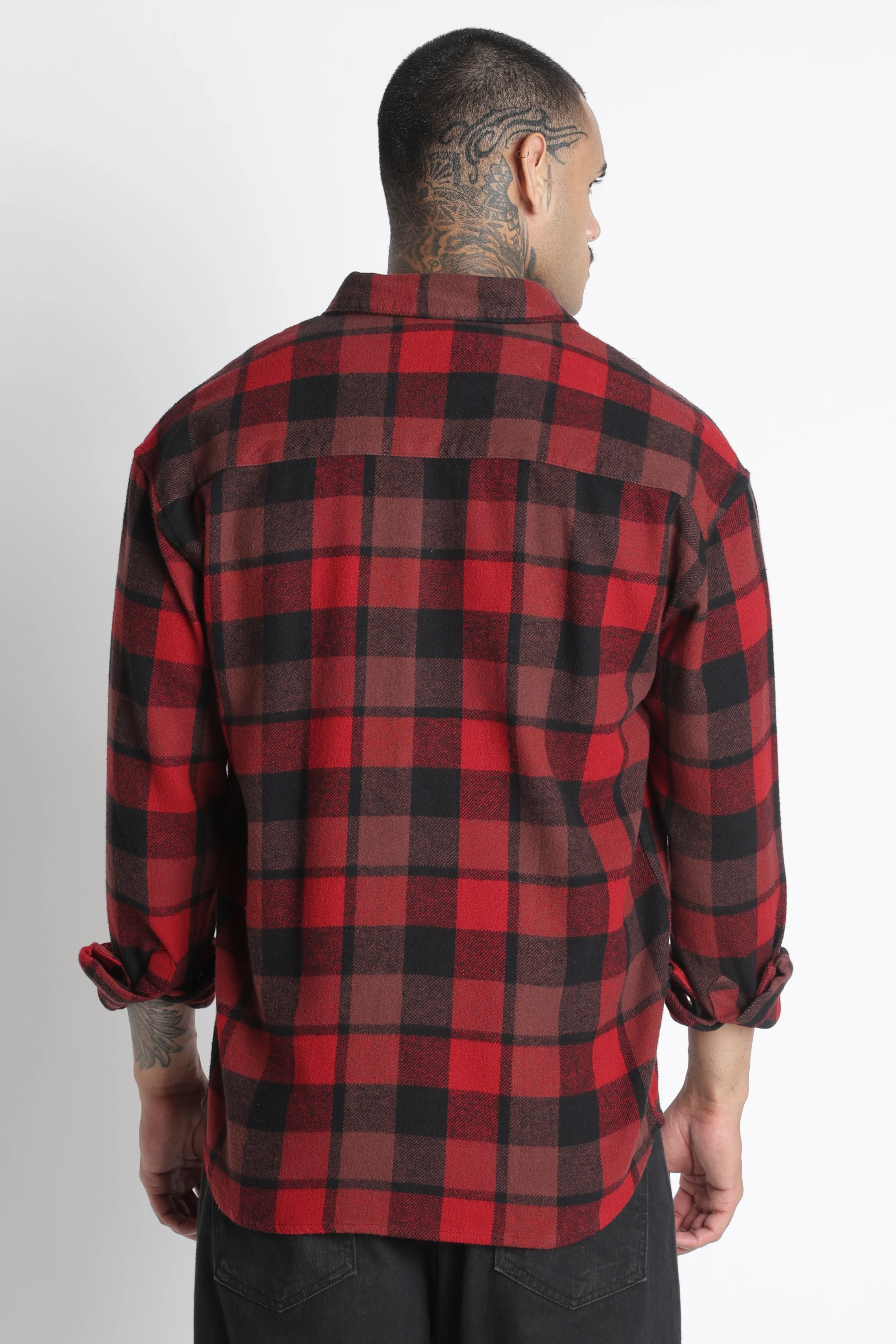 Men Brushed Check Shirt - Image 10