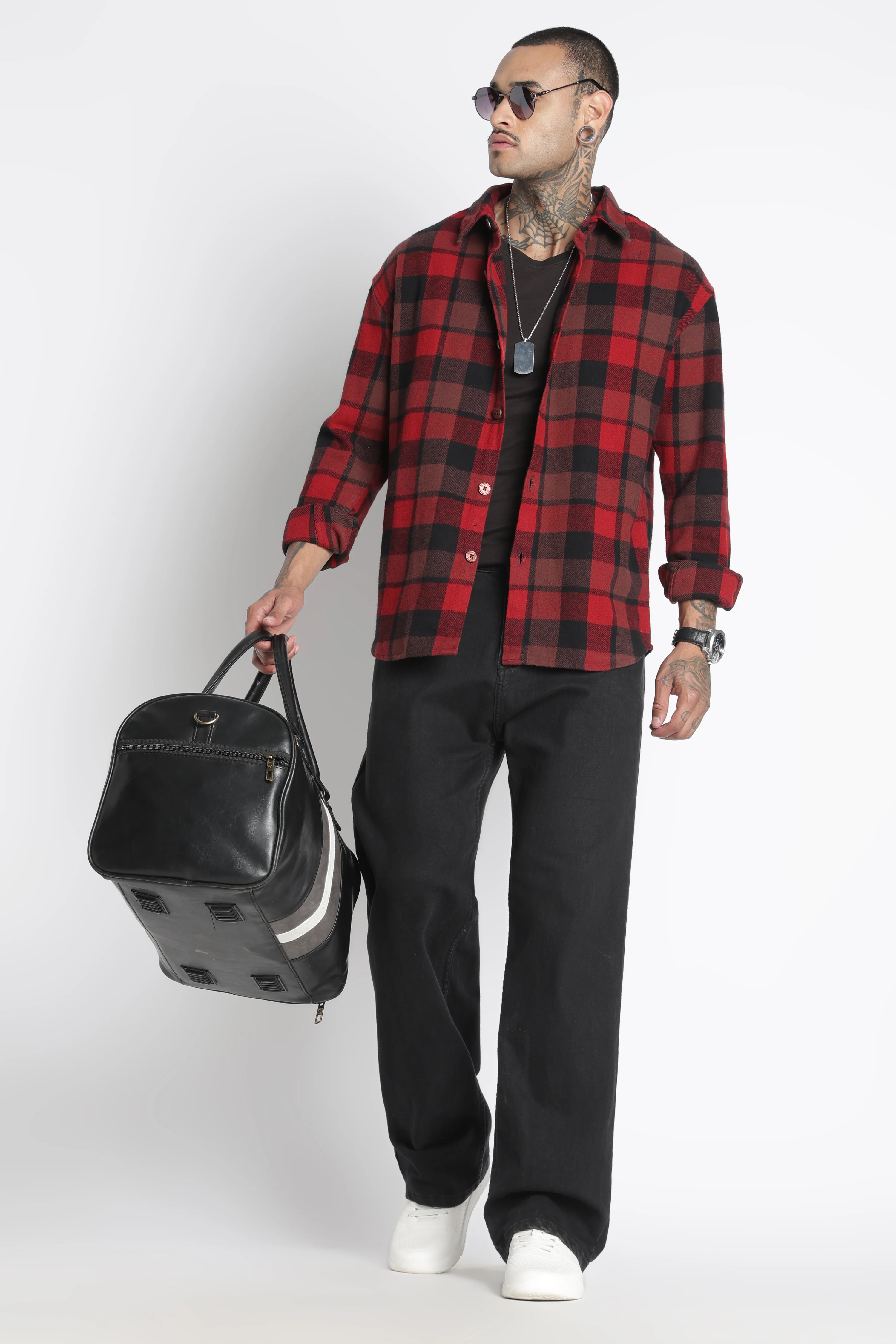 Men Brushed Check Shirt - Image 4