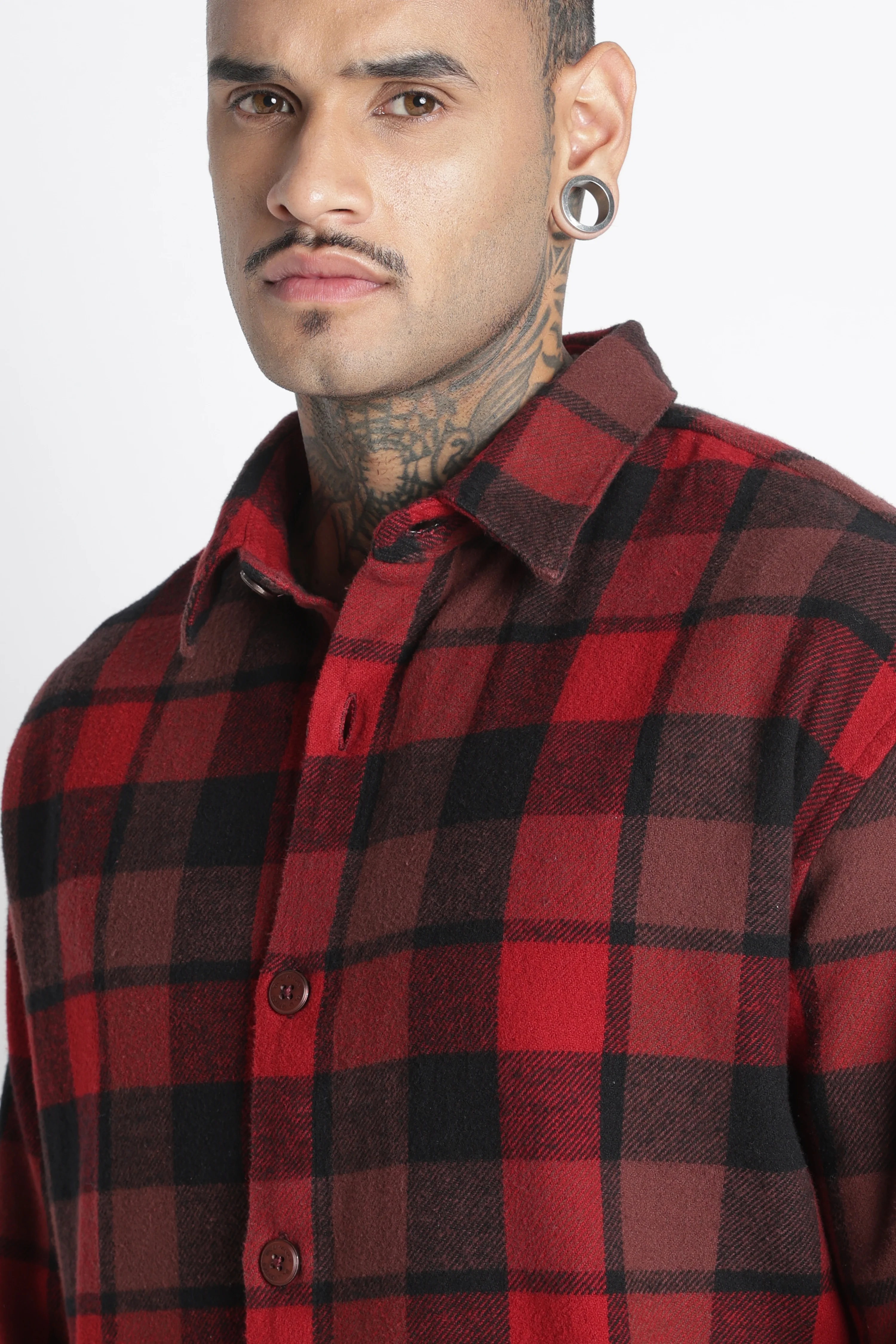 Men Brushed Check Shirt - Image 5