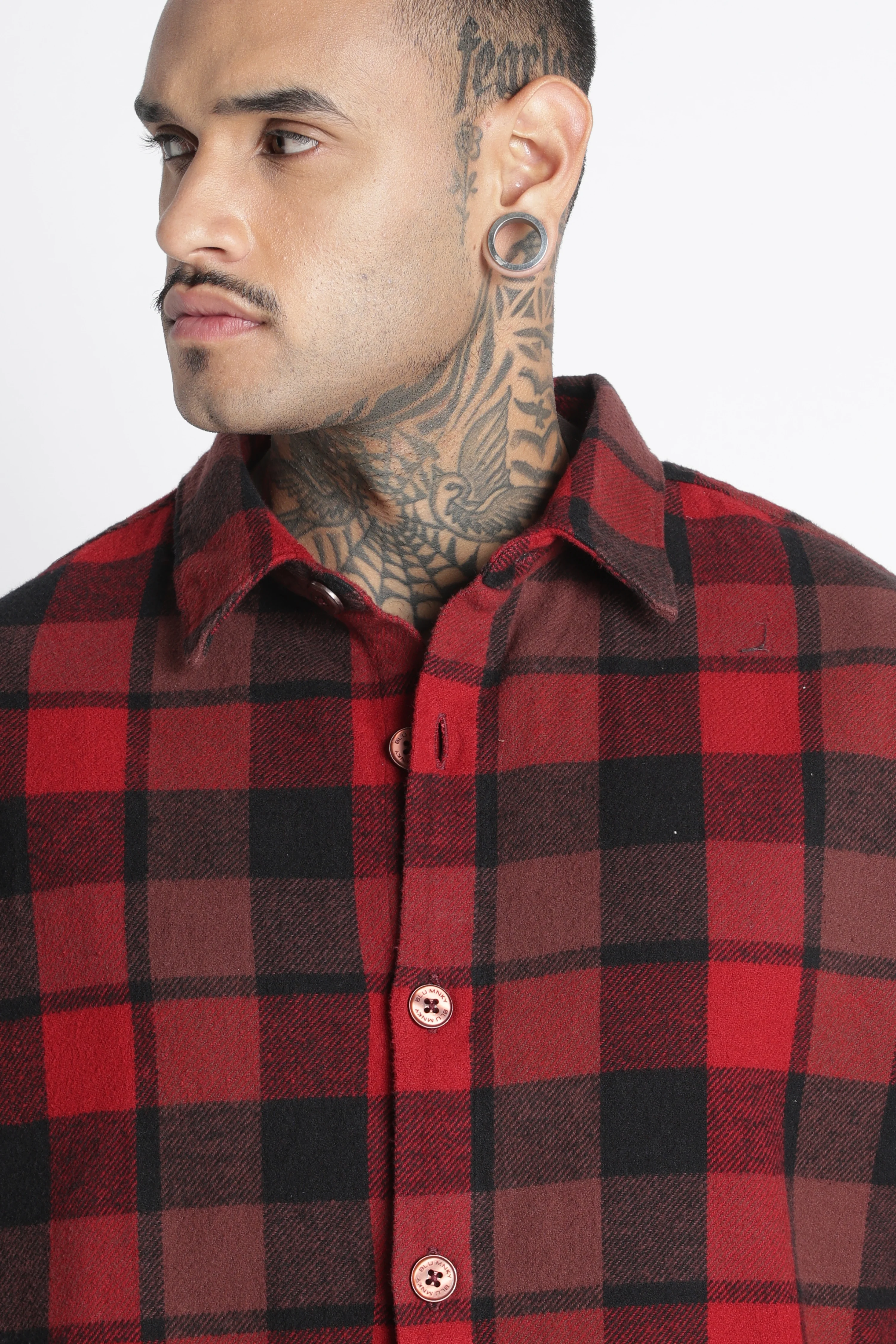 Men Brushed Check Shirt - Image 6