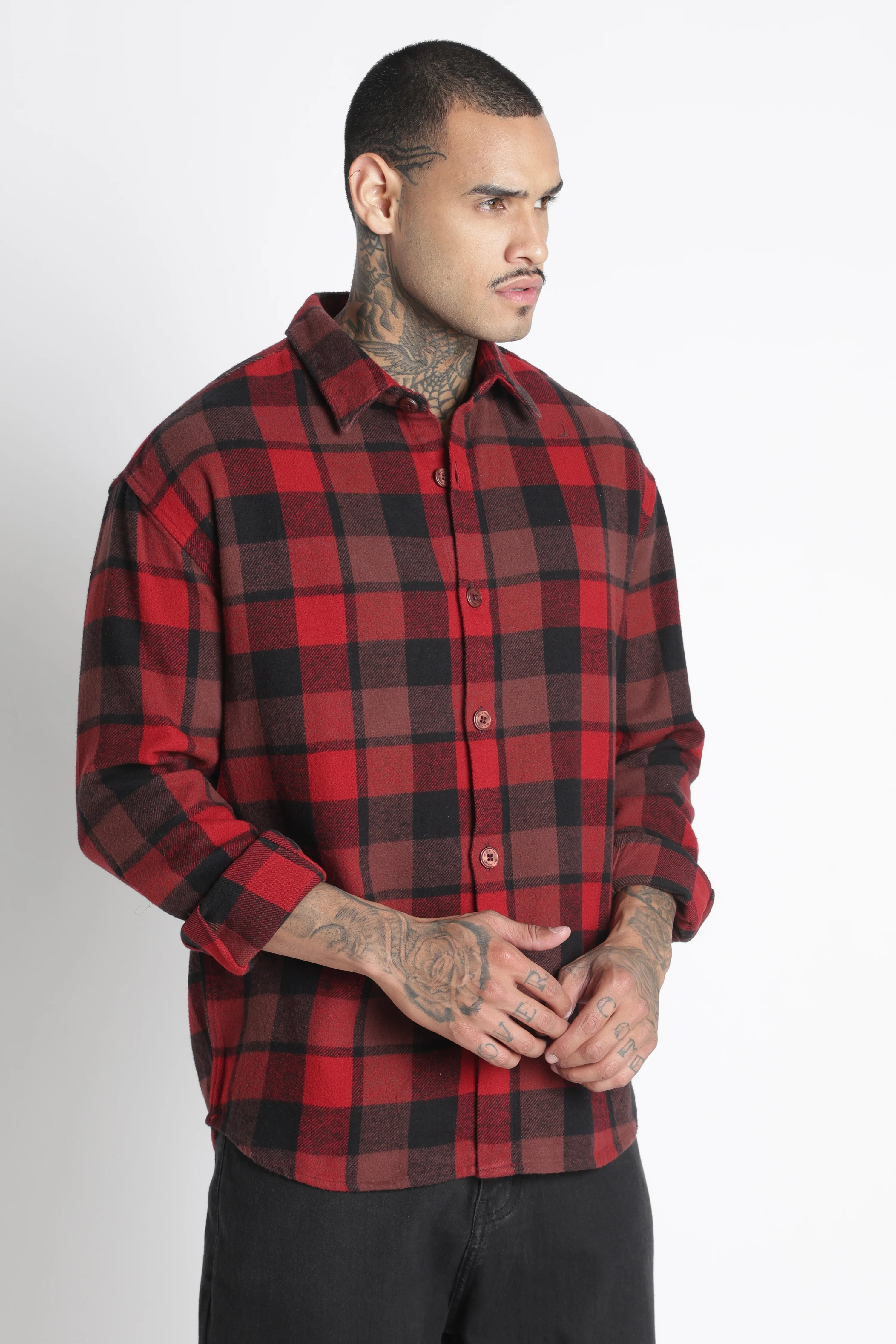 Men Brushed Check Shirt - Image 8