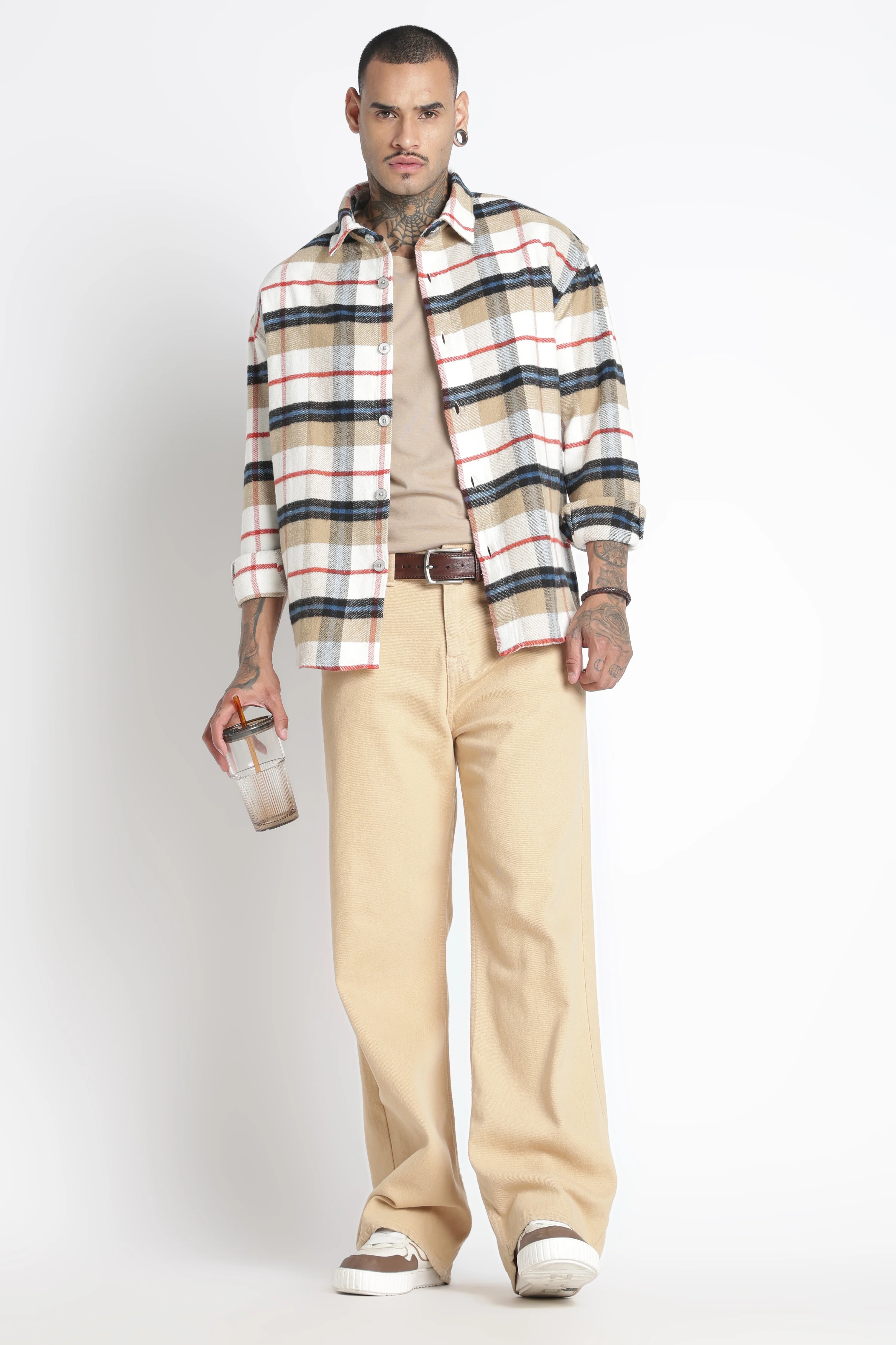 Men Brushed Check Shirt - Image 10