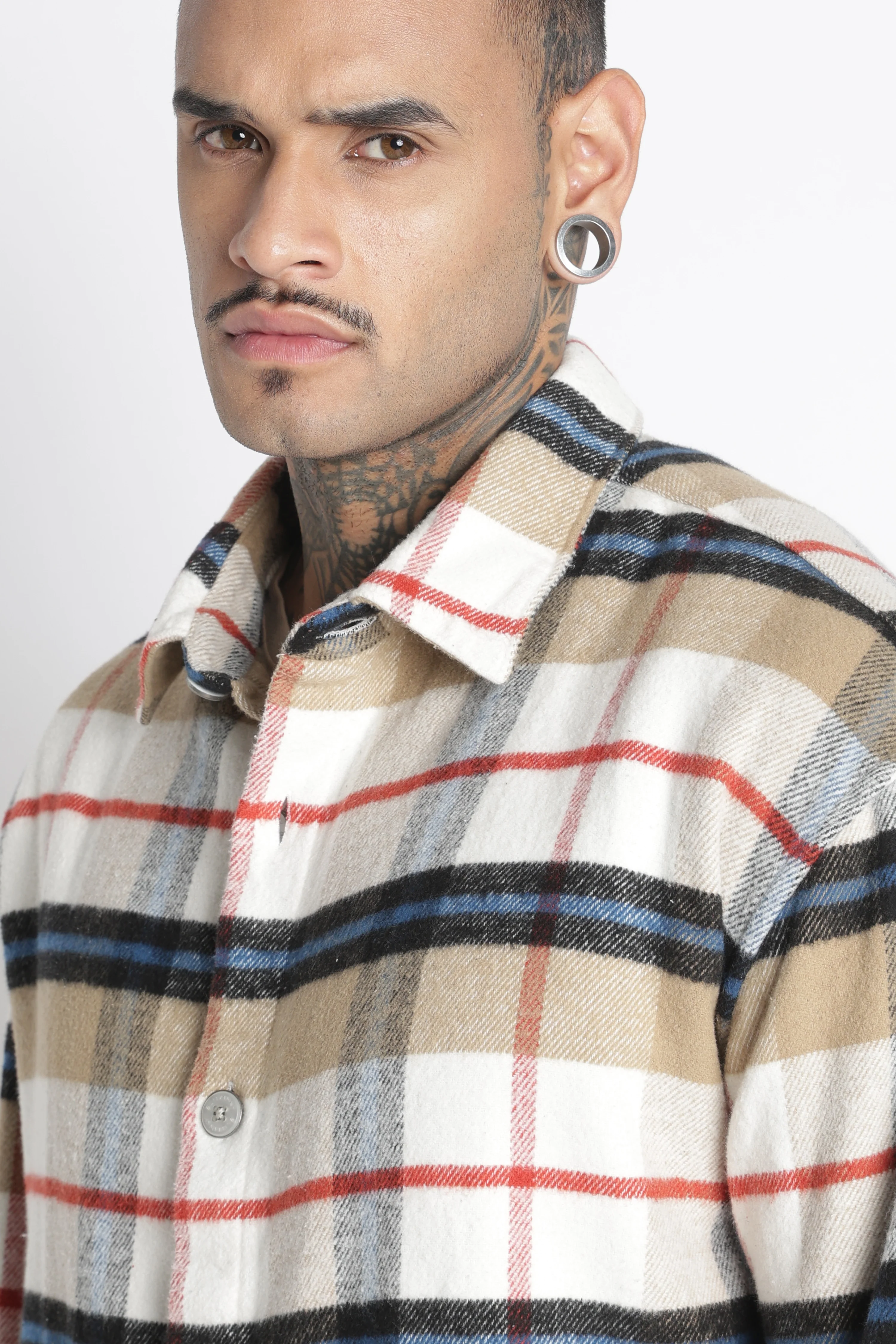 Men Brushed Check Shirt - Image 3