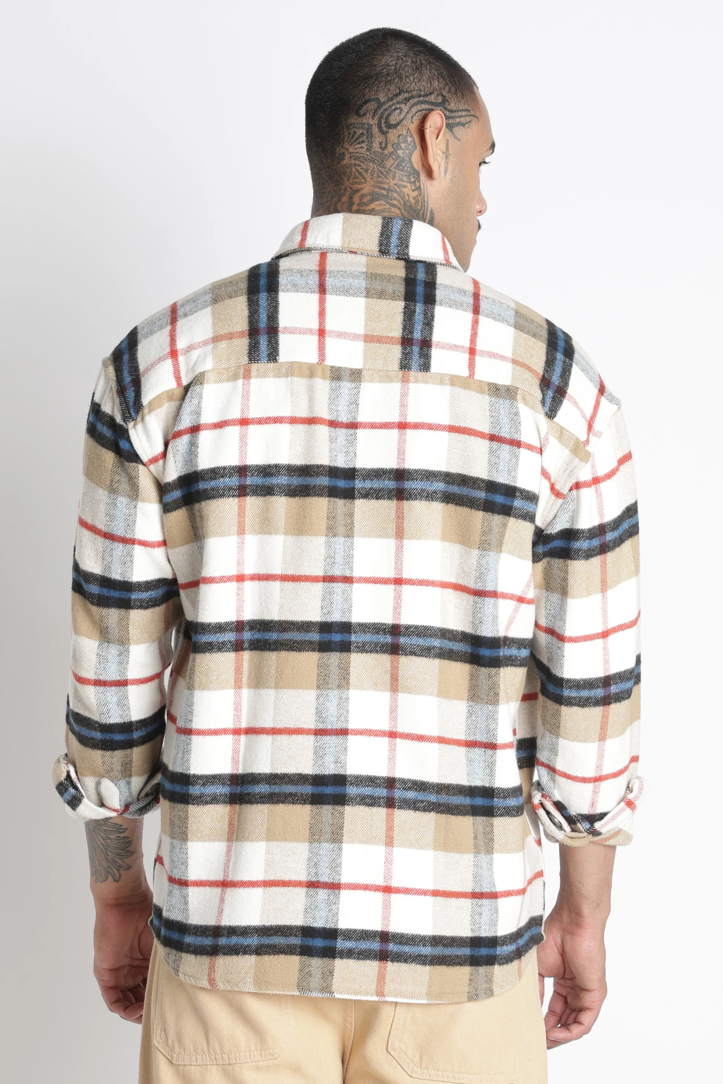 Men Brushed Check Shirt - Image 7