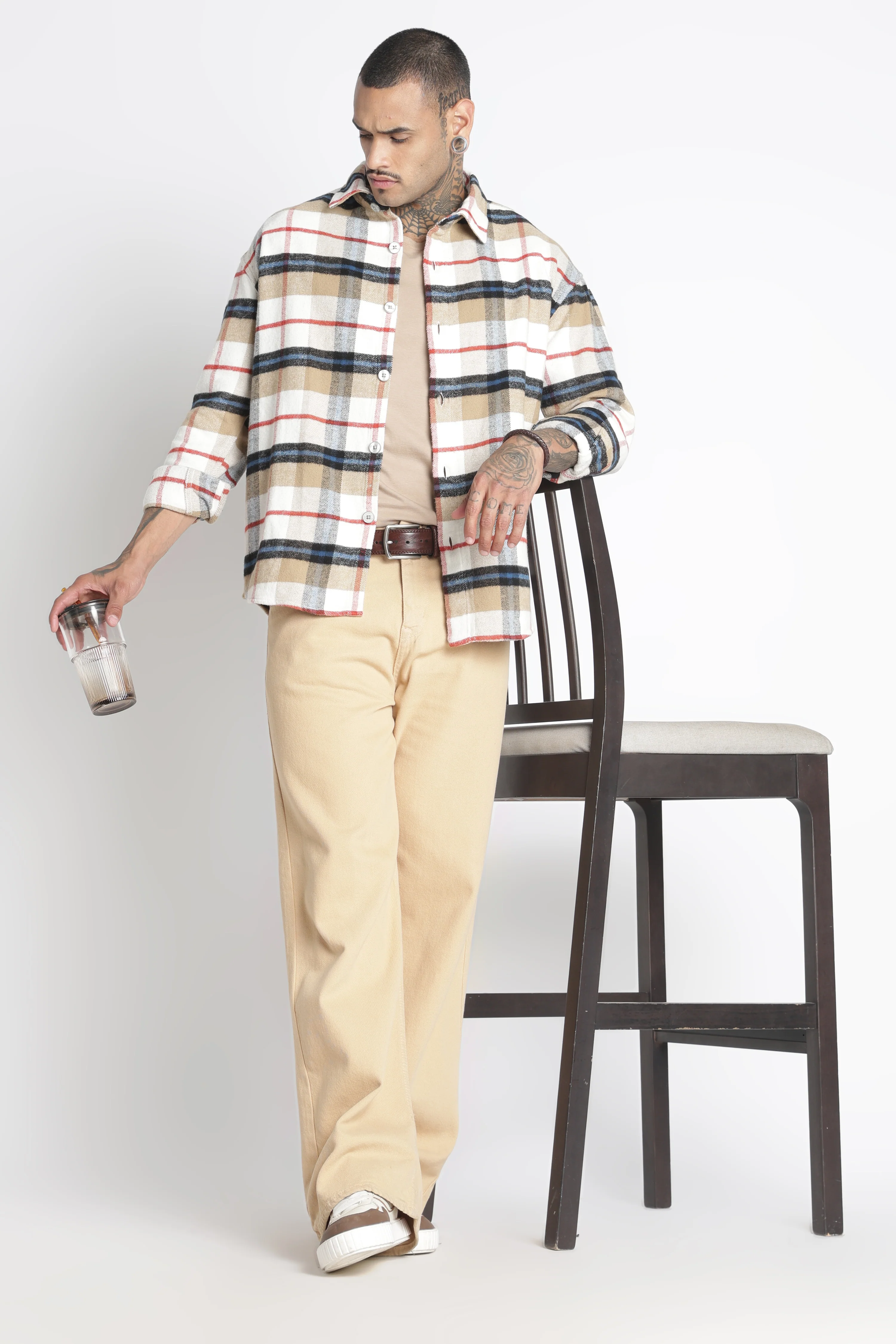 Men Brushed Check Shirt - Image 8