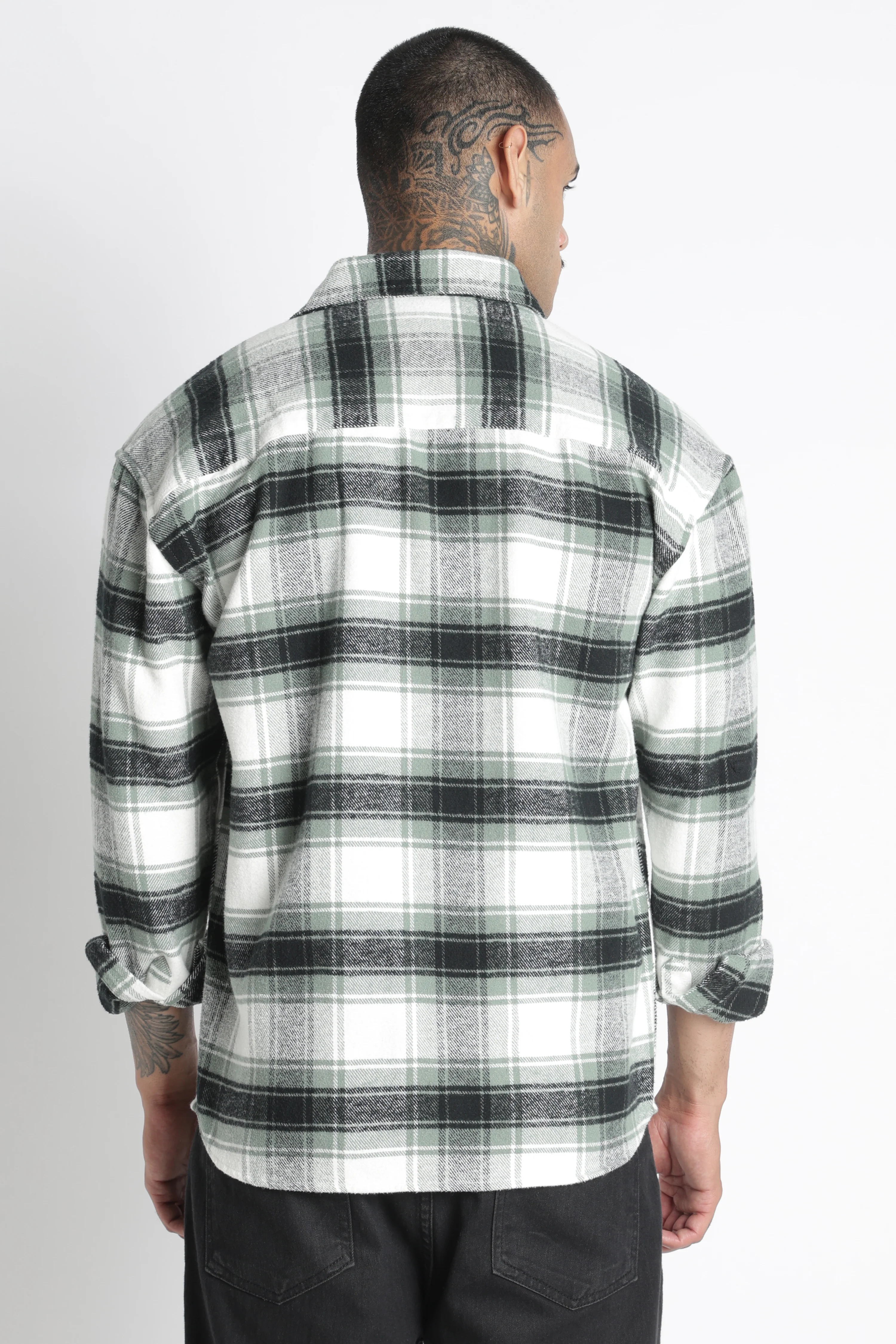 Men Brushed Check Shirt - Image 11