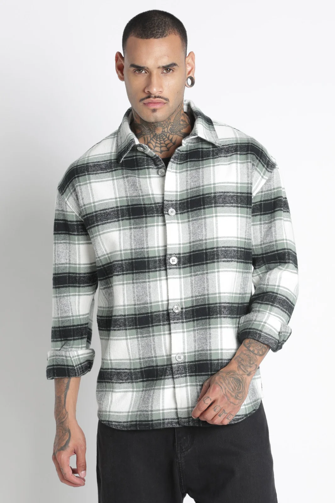 Men Brushed Check Shirt - Image 5