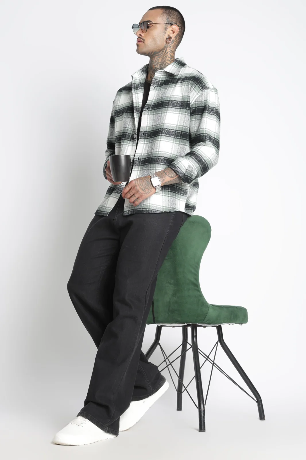 Men Brushed Check Shirt - Image 7