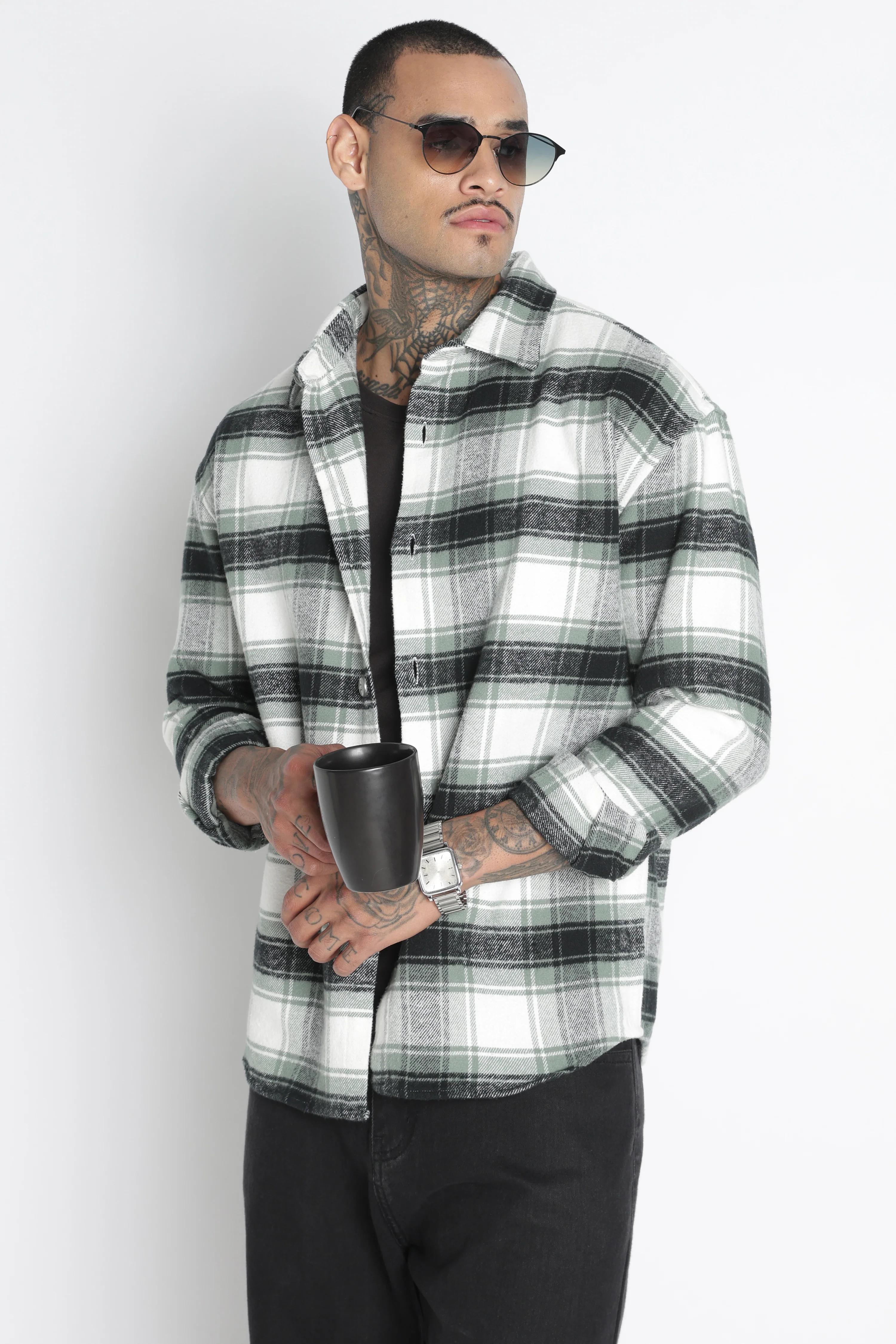 Men Brushed Check Shirt - Image 8
