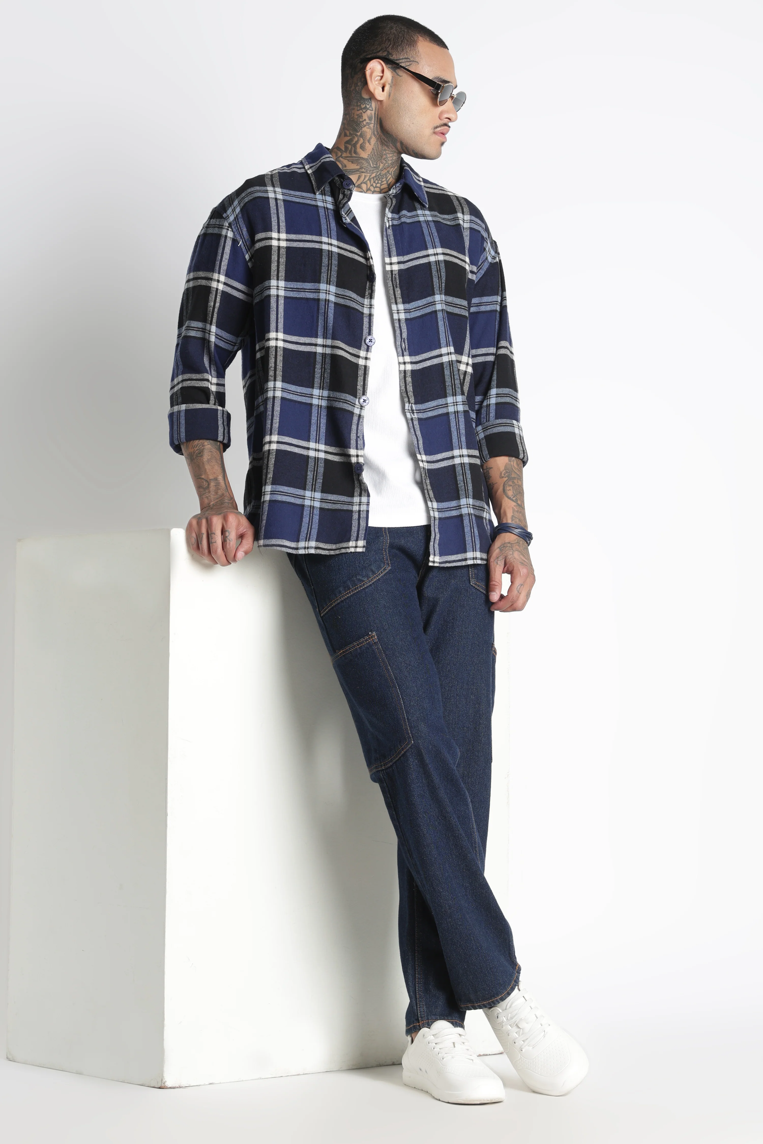 Men Brushed Check Shirt - Image 4