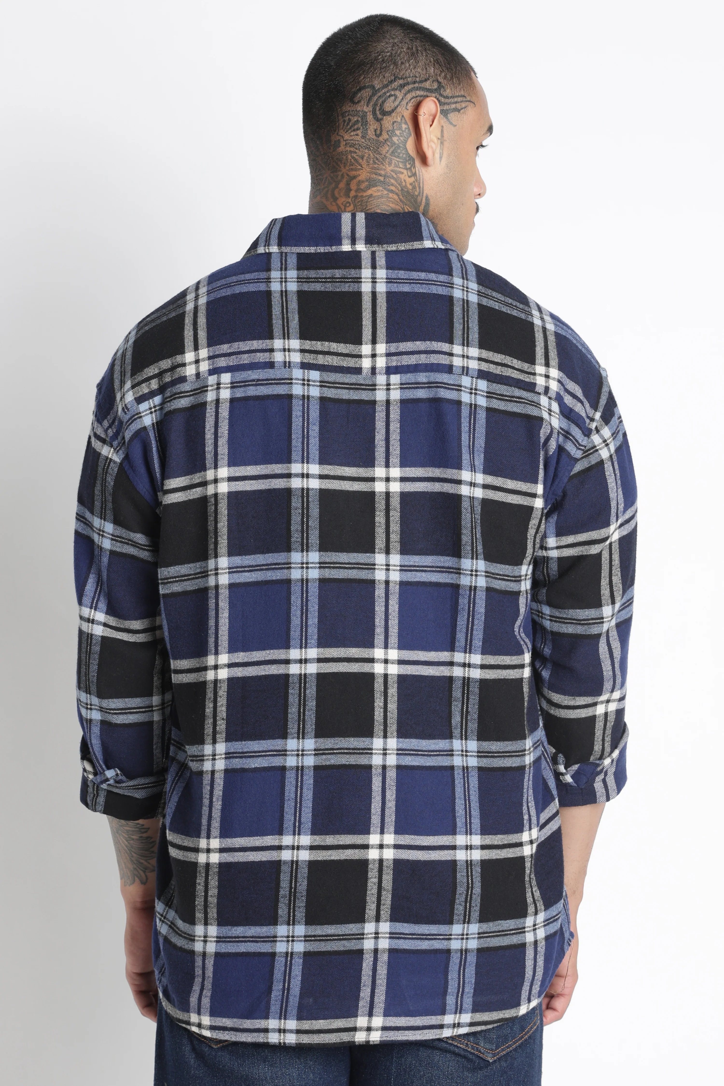Men Brushed Check Shirt - Image 5