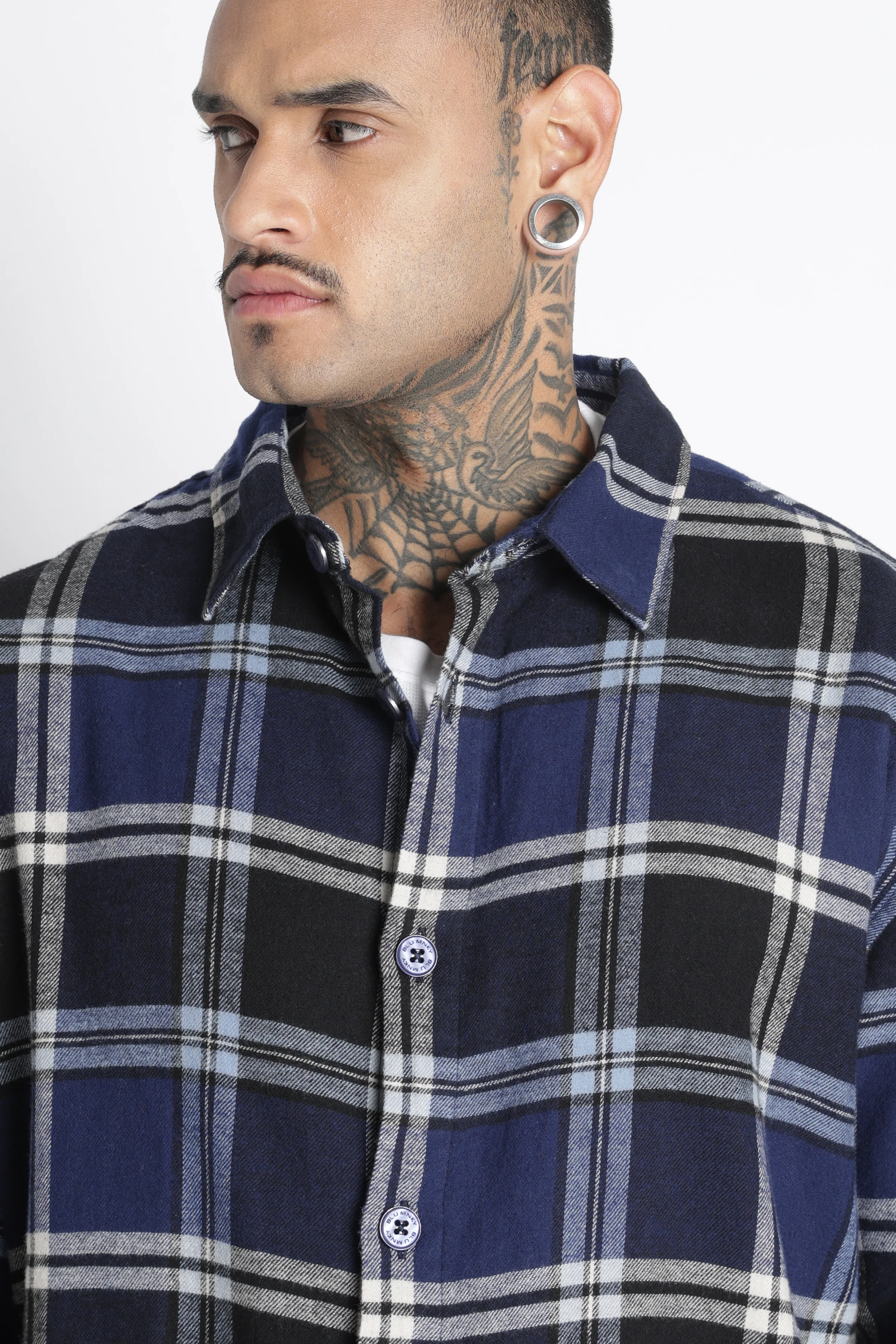 Men Brushed Check Shirt - Image 8