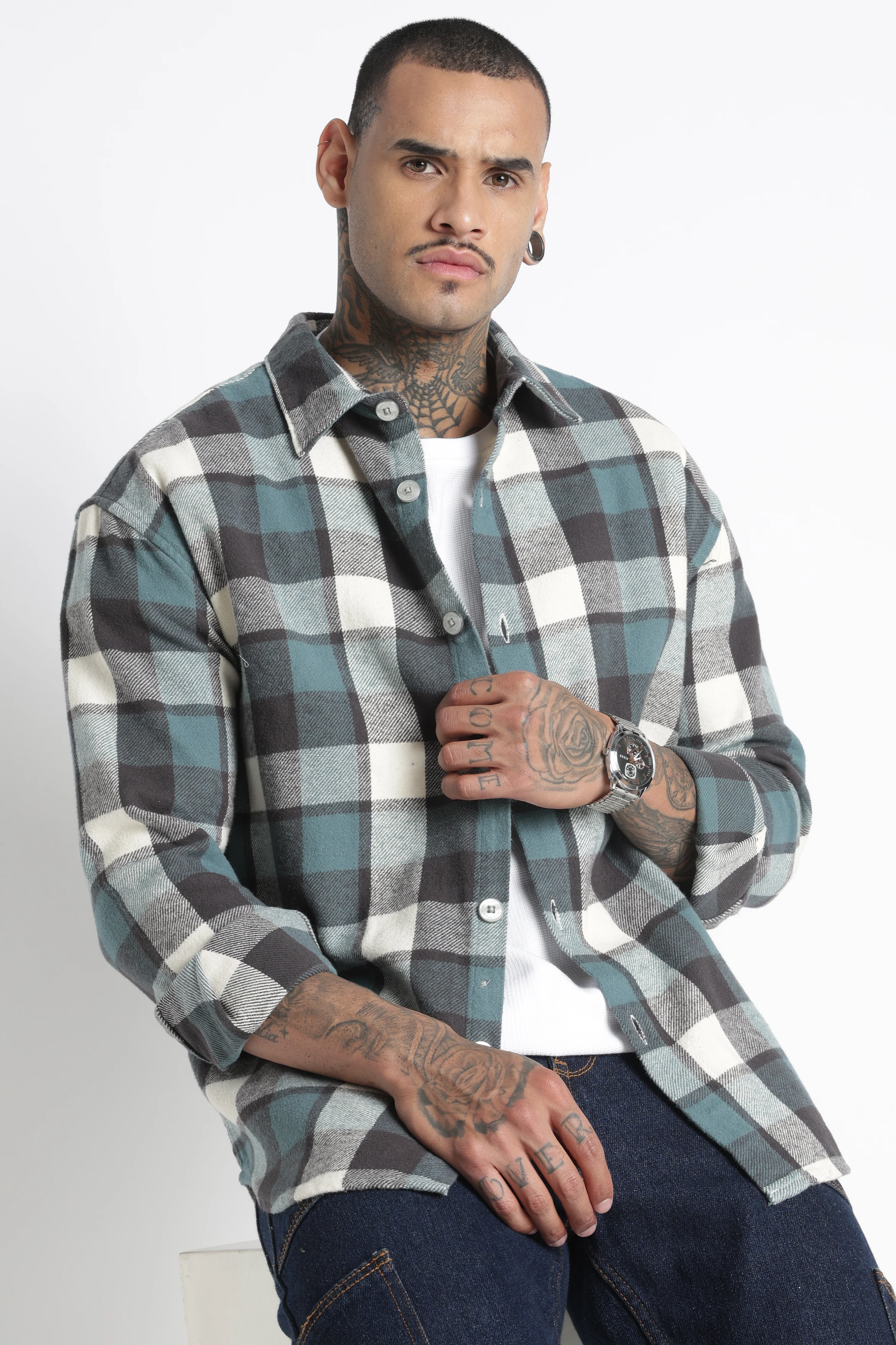 Men Brushed Check Shirt