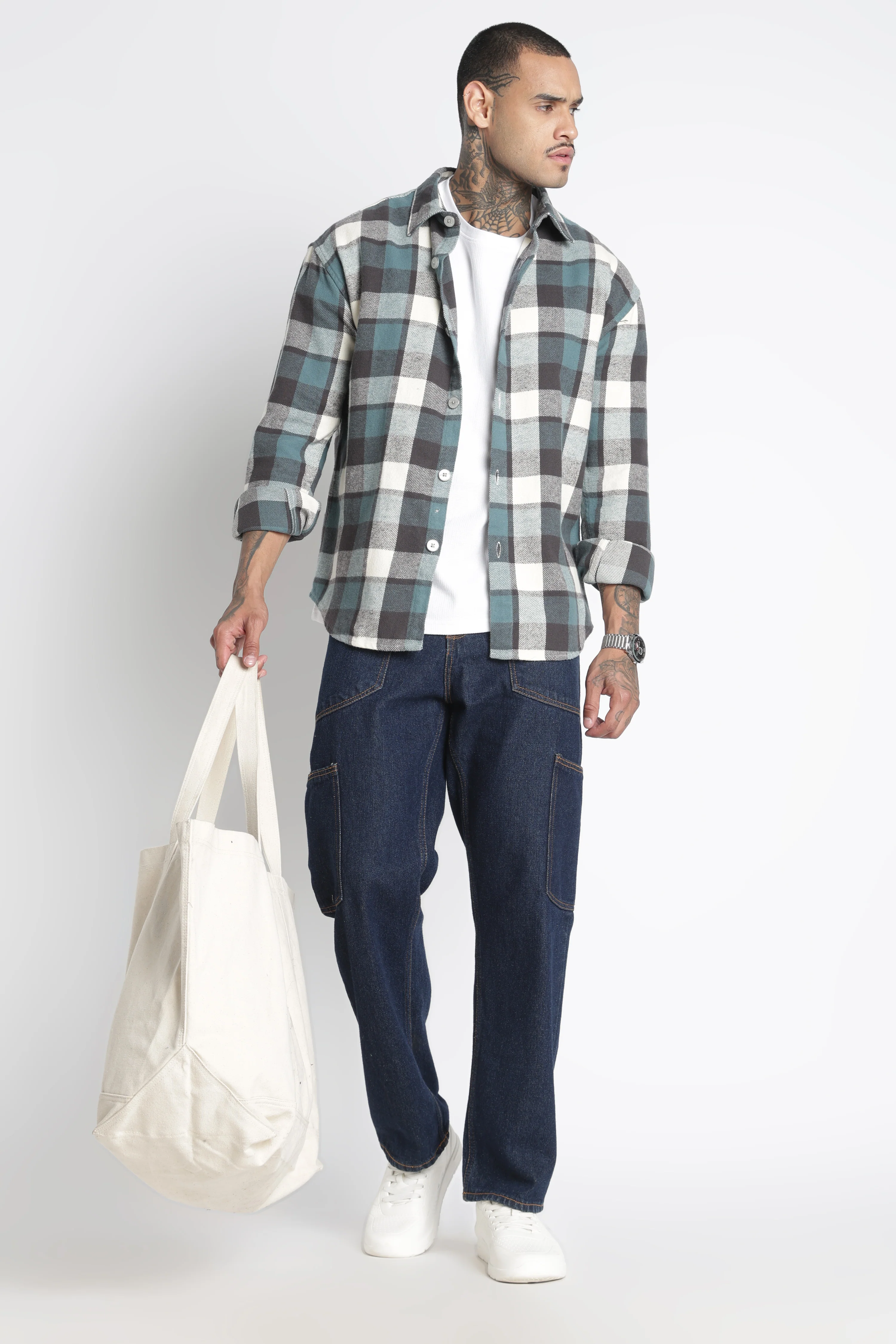 Men Brushed Check Shirt - Image 10