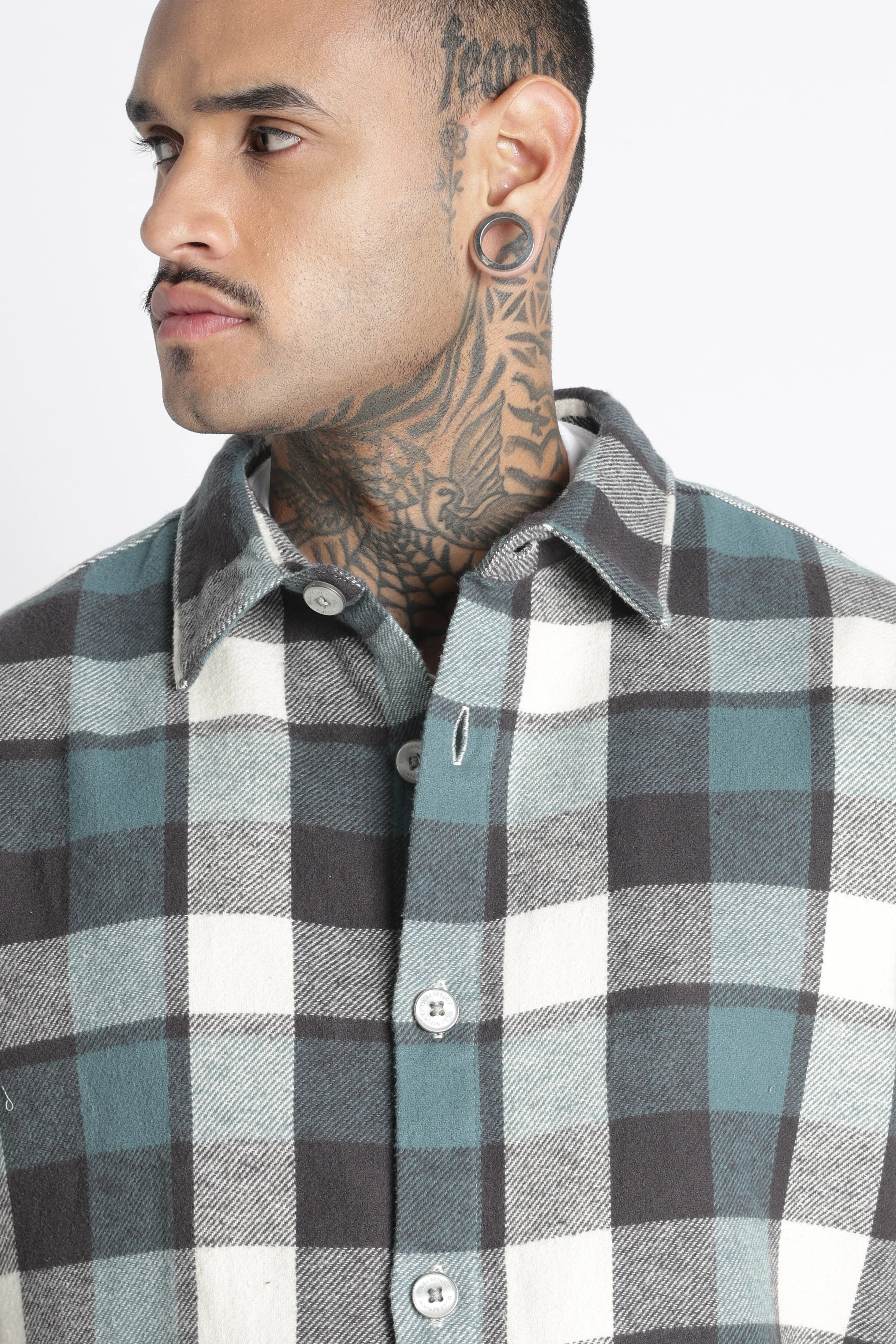 Men Brushed Check Shirt - Image 8