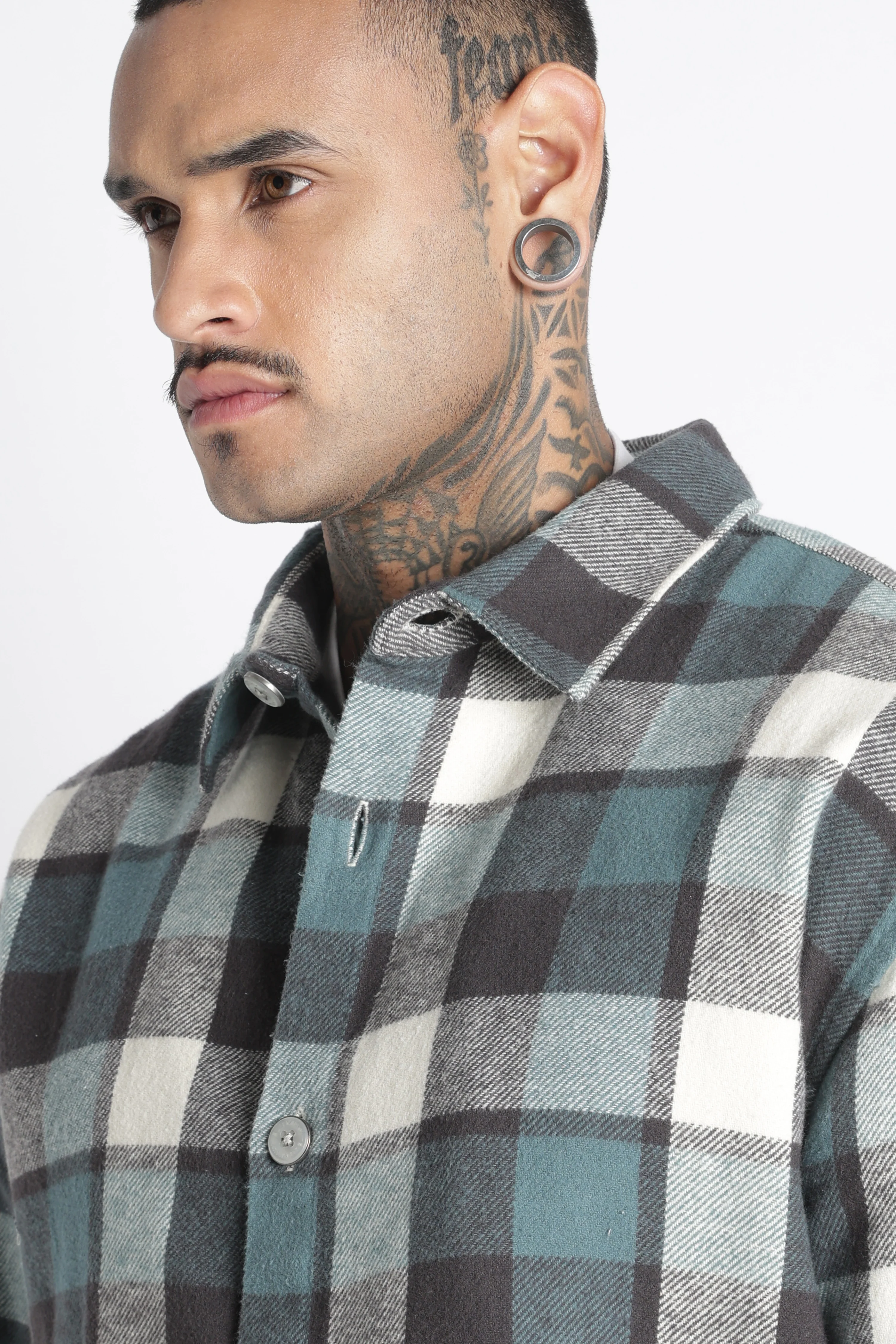 Men Brushed Check Shirt - Image 9