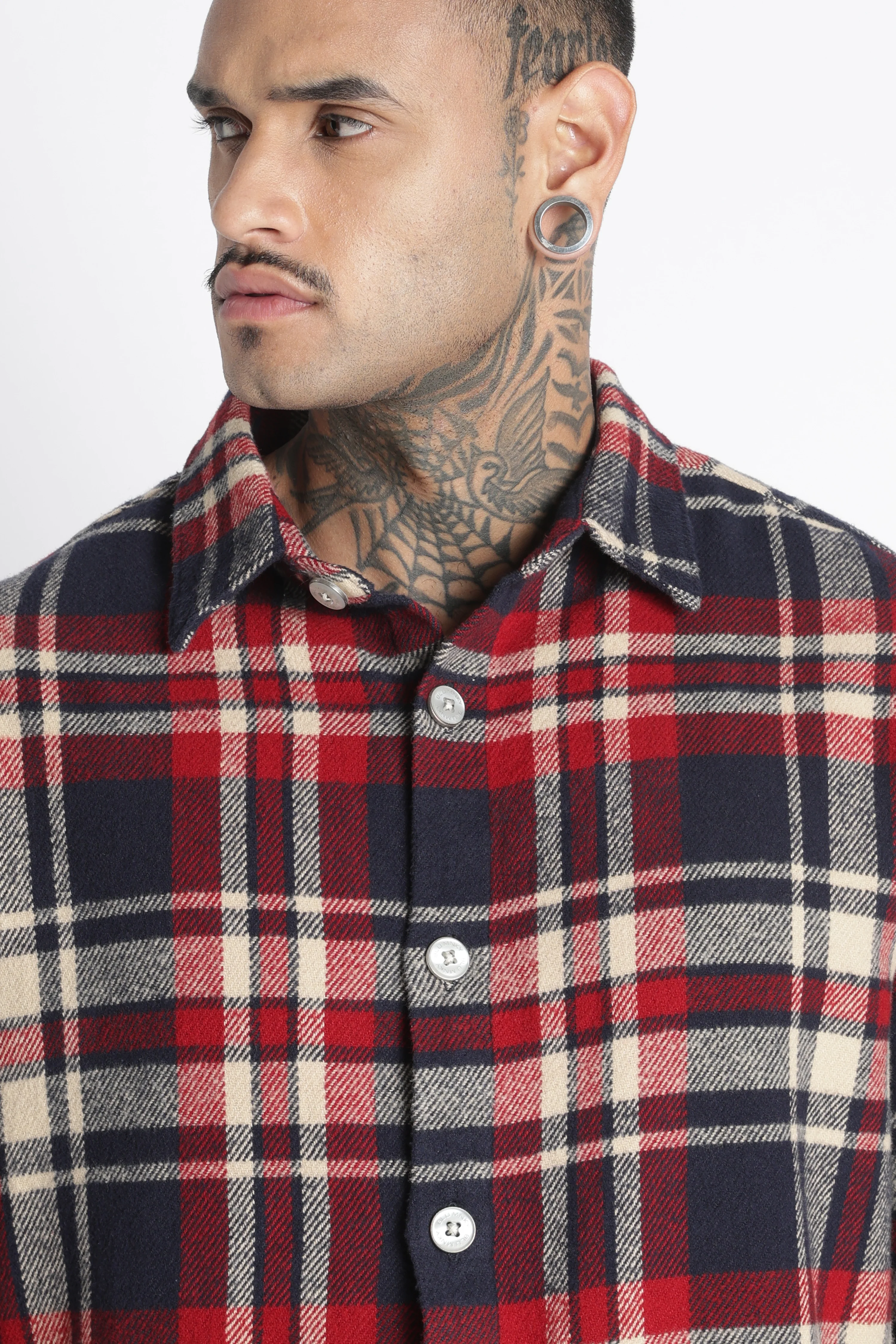 Men Brushed Check Shirt - Image 3