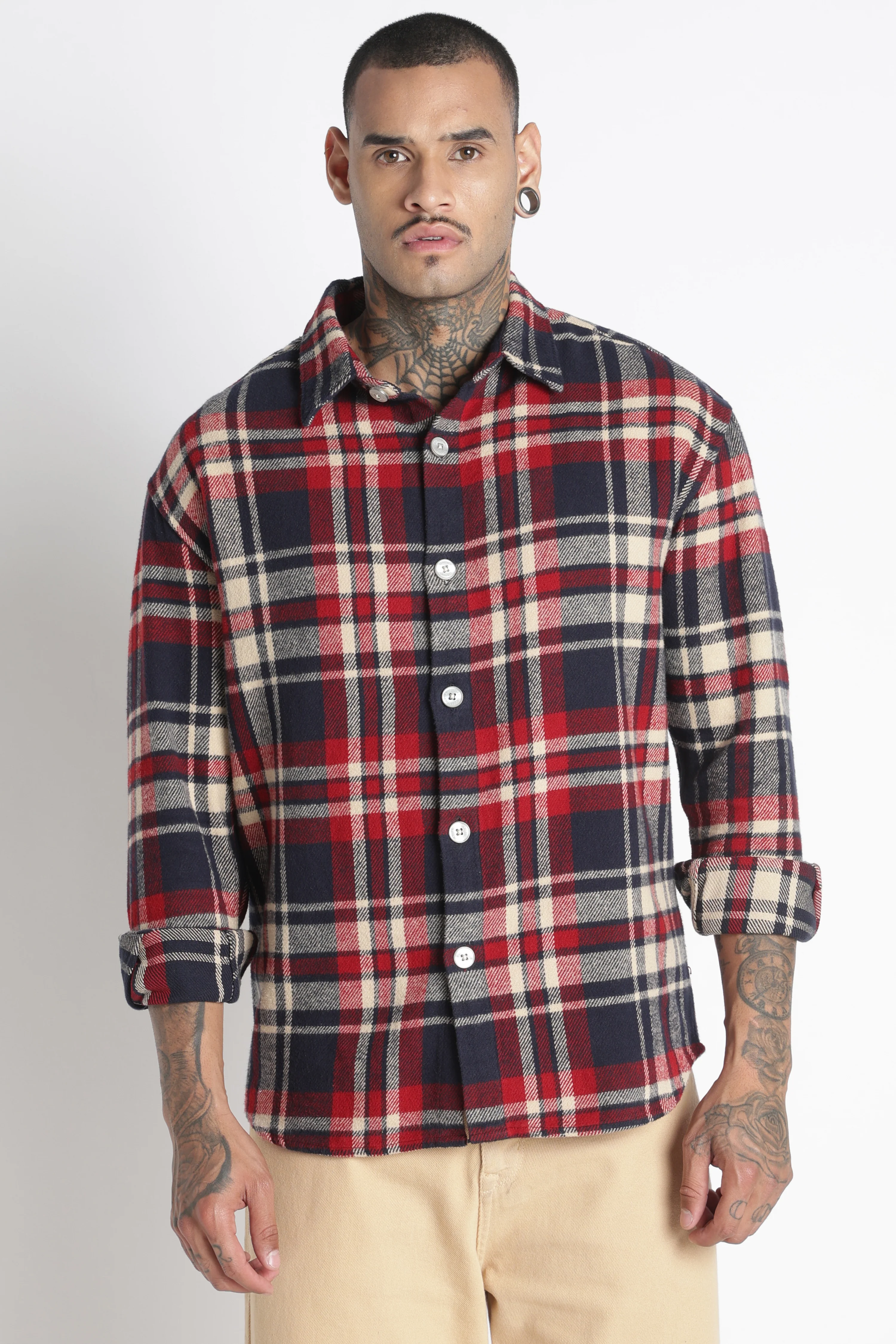 Men Brushed Check Shirt - Image 6