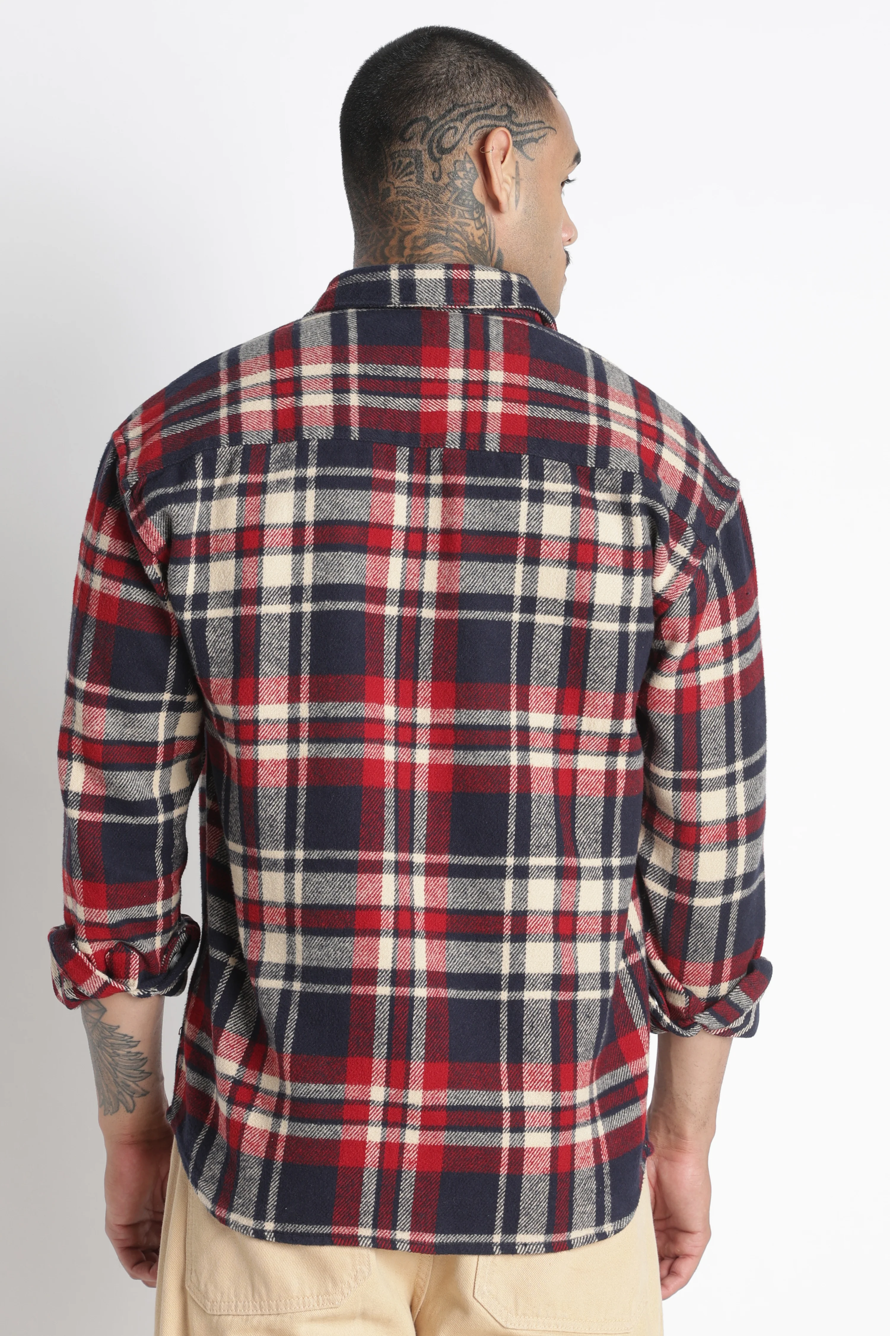 Men Brushed Check Shirt - Image 7