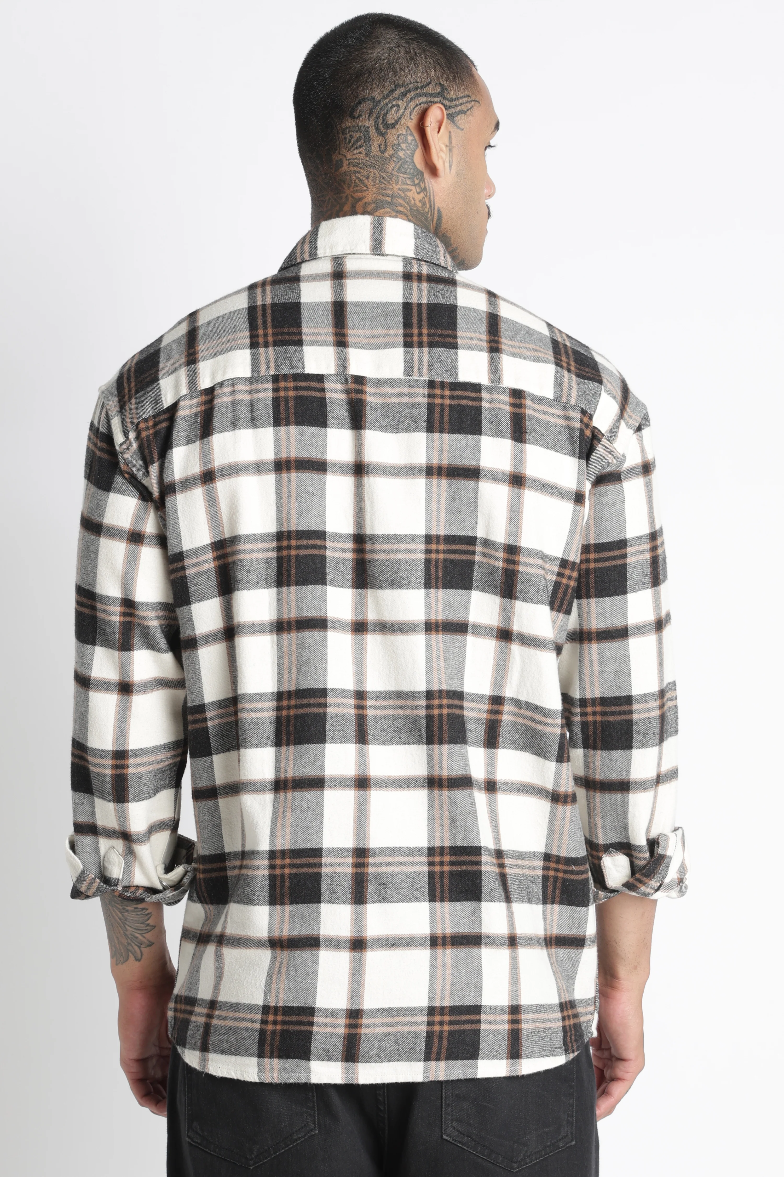 Men Brushed Check Shirt - Image 11