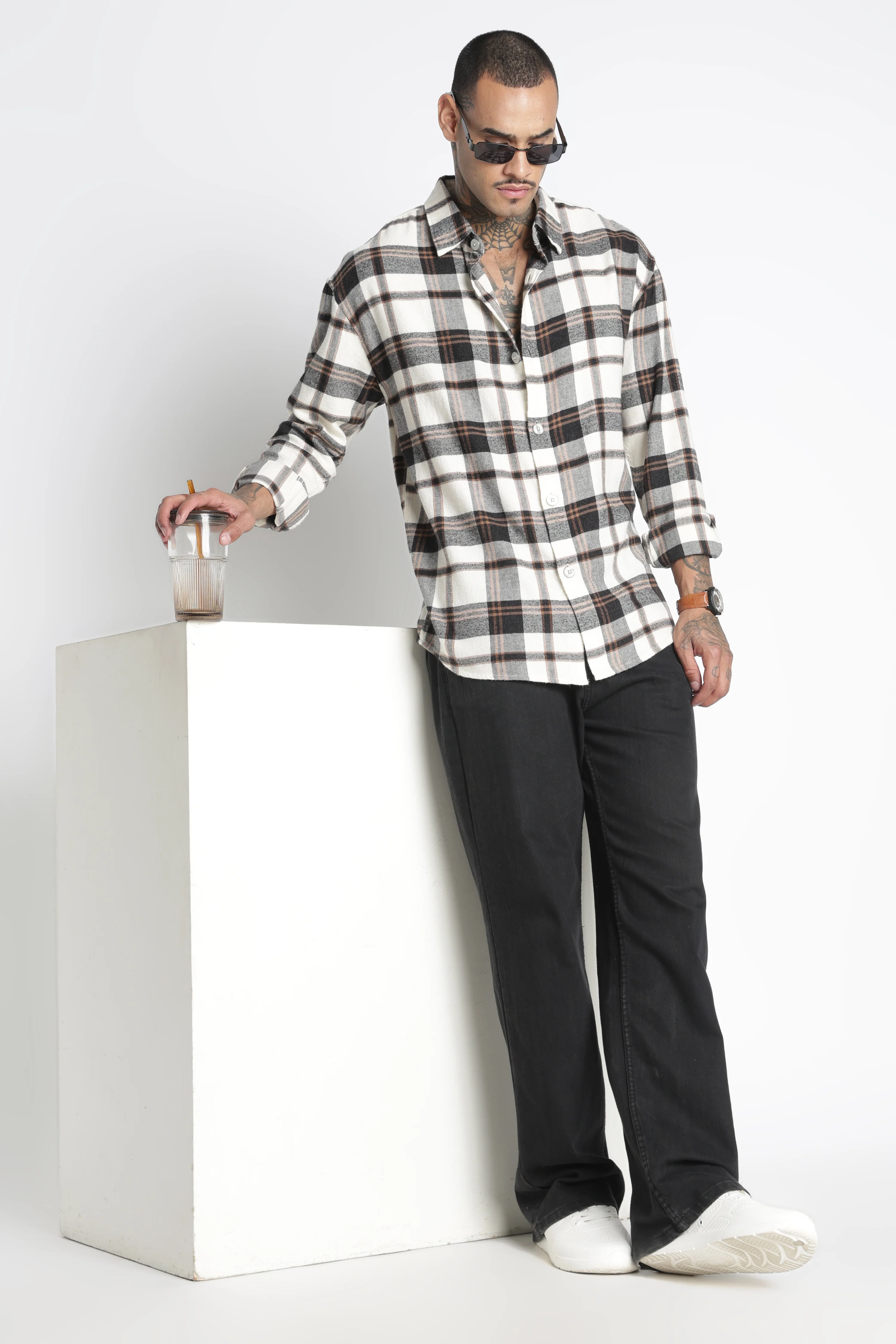 Men Brushed Check Shirt - Image 4