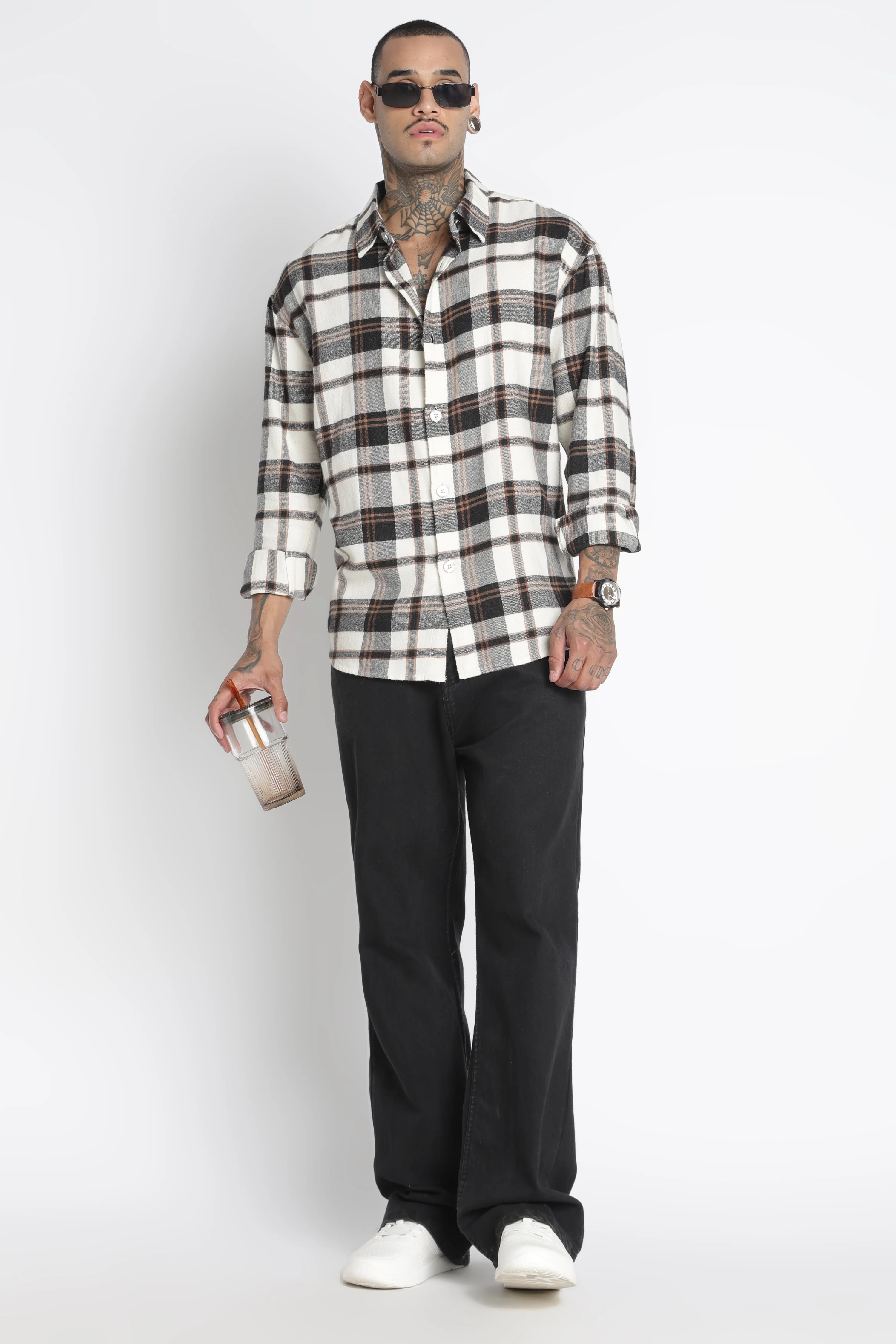 Men Brushed Check Shirt - Image 6