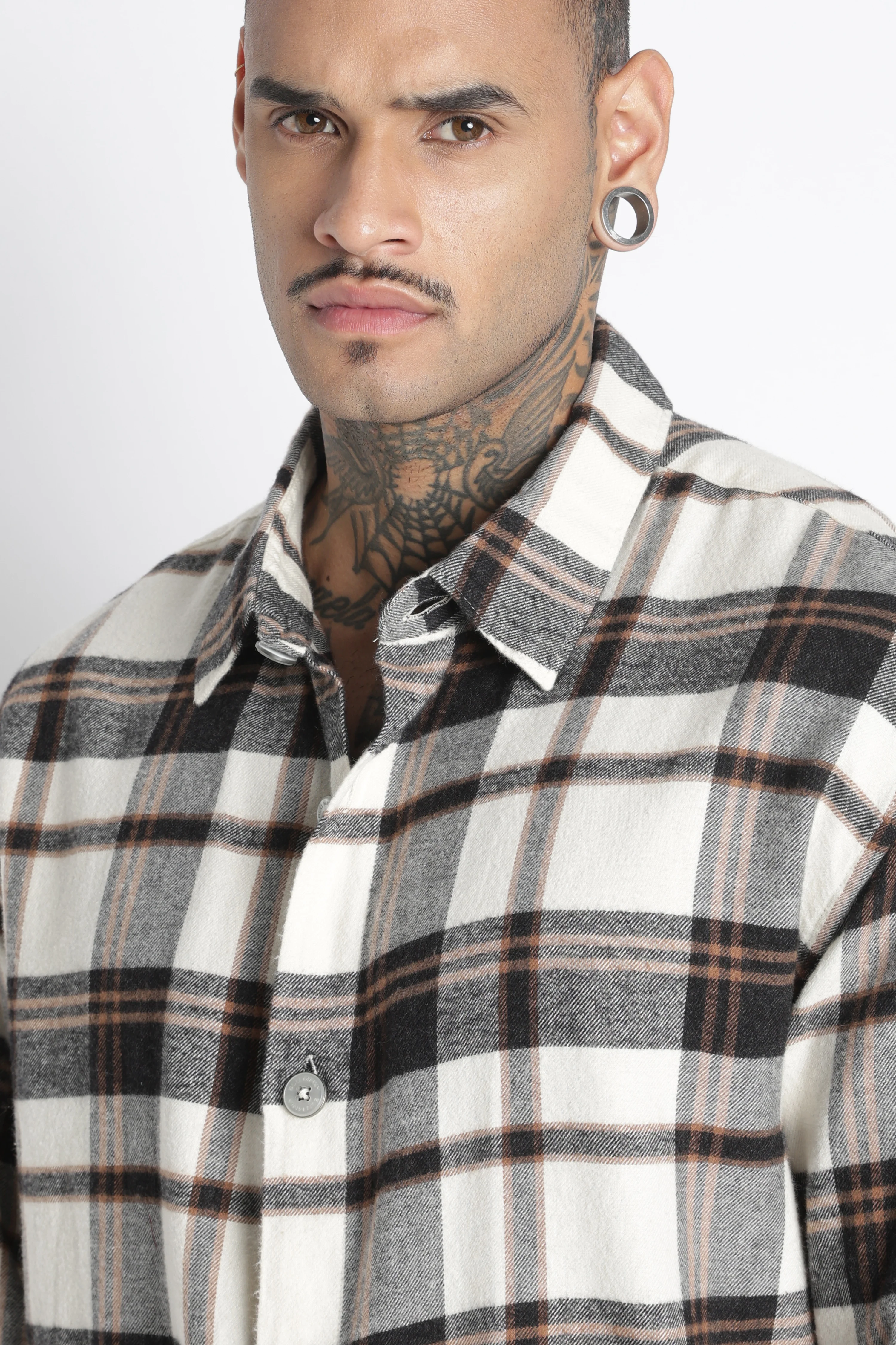 Men Brushed Check Shirt - Image 7