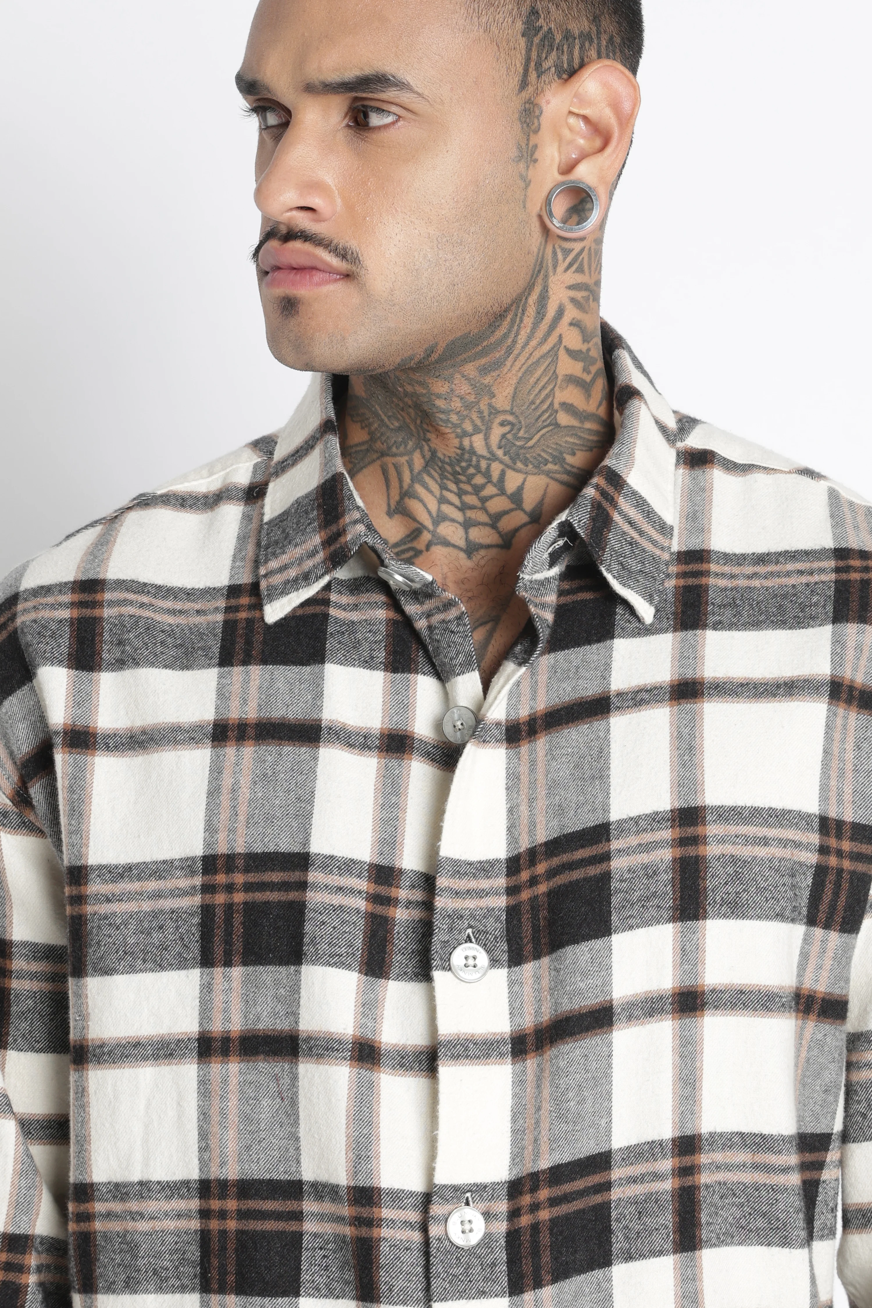 Men Brushed Check Shirt - Image 8