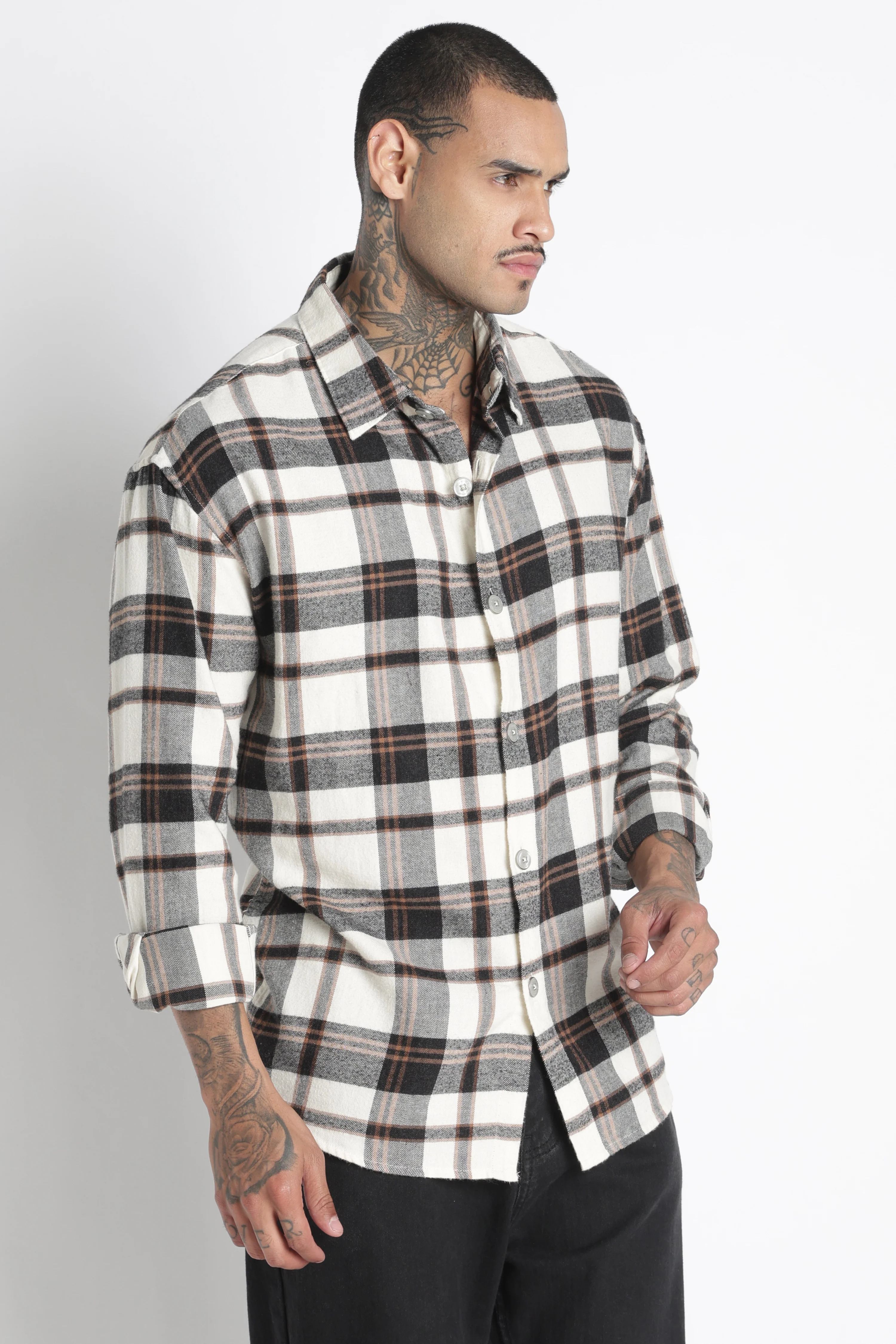 Men Brushed Check Shirt - Image 9