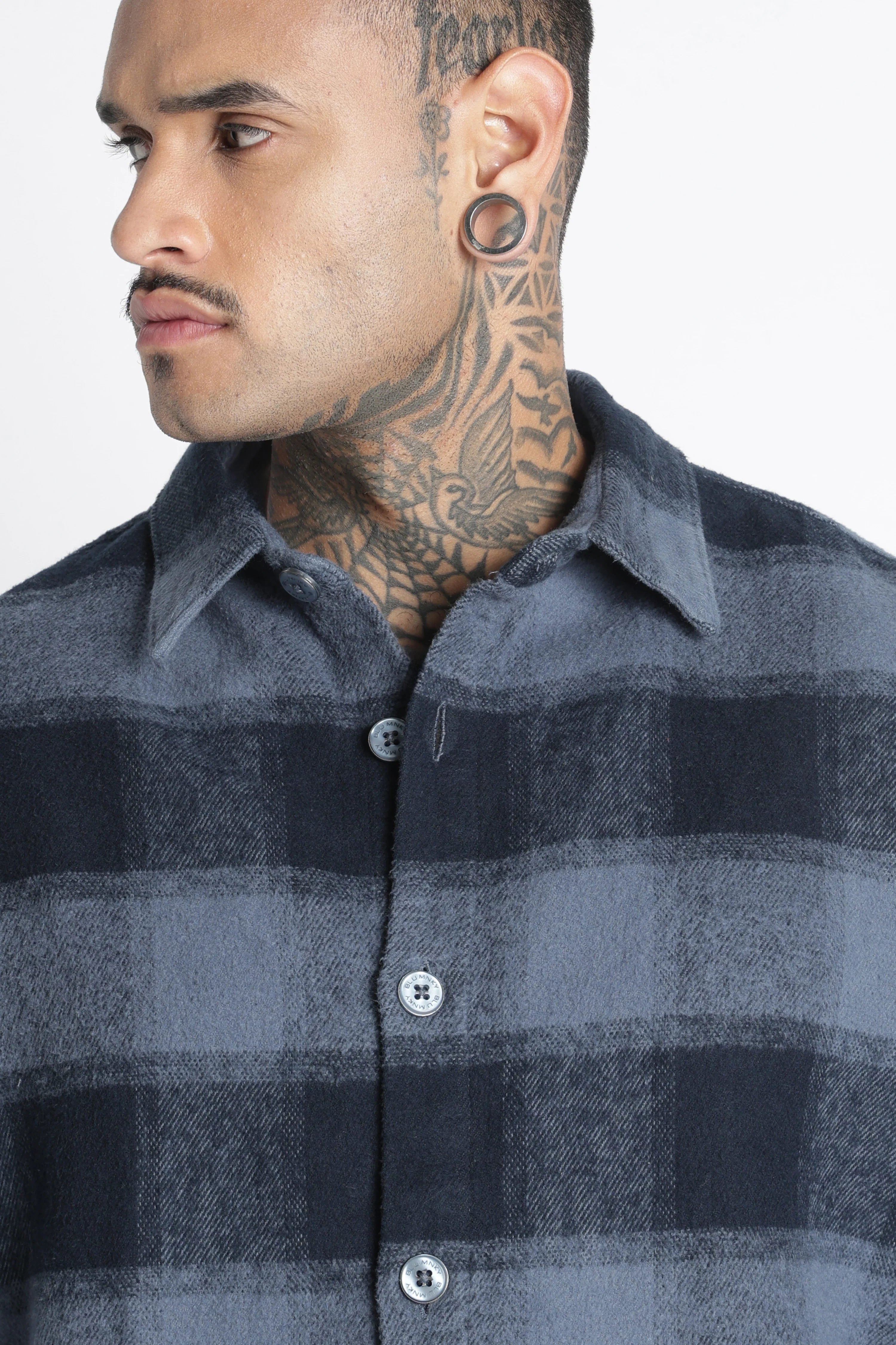 Men Brushed Check Shirt - Image 10