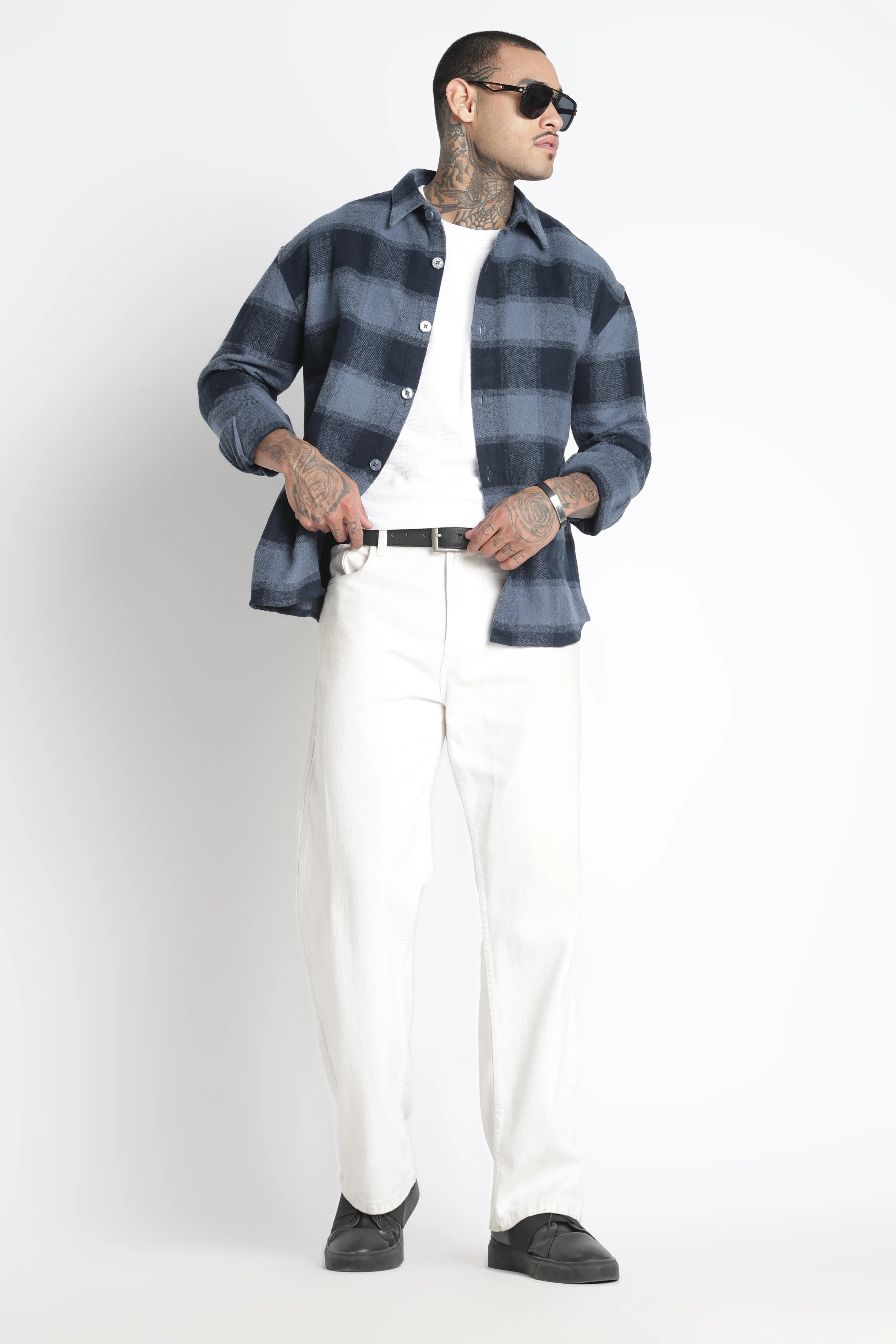 Men Brushed Check Shirt - Image 8