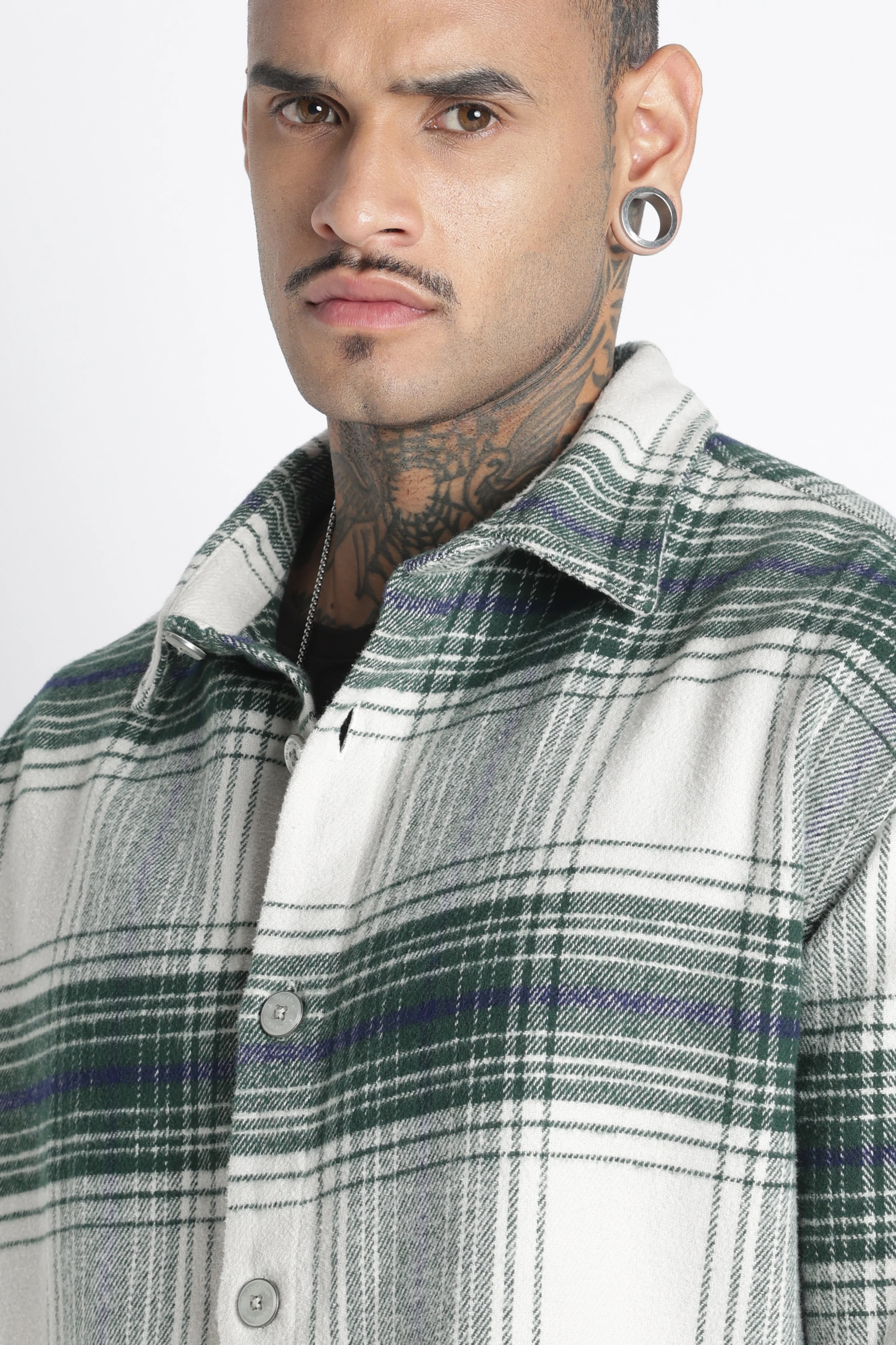 Men Brushed Check Shirt - Image 2