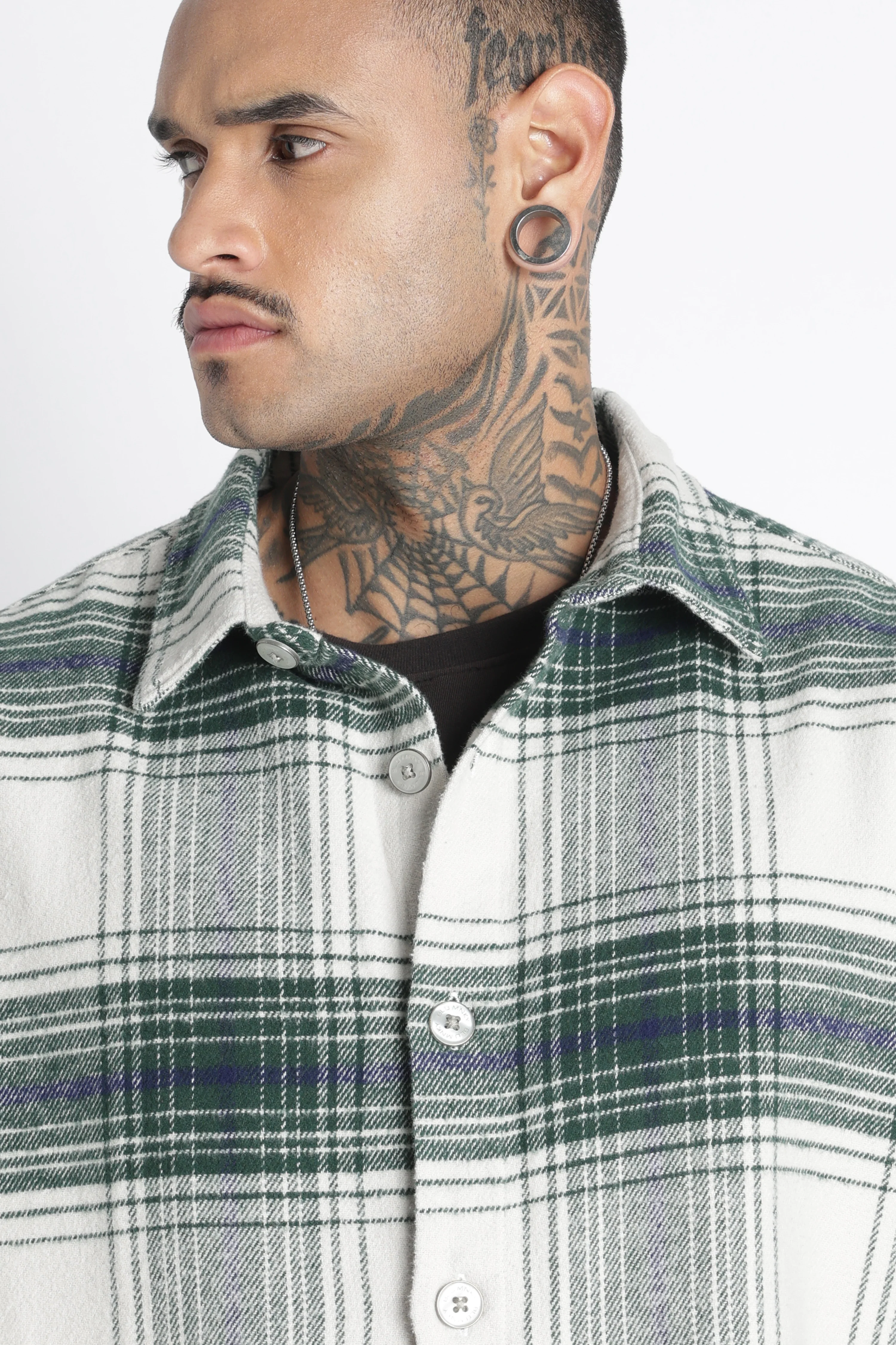 Men Brushed Check Shirt - Image 3