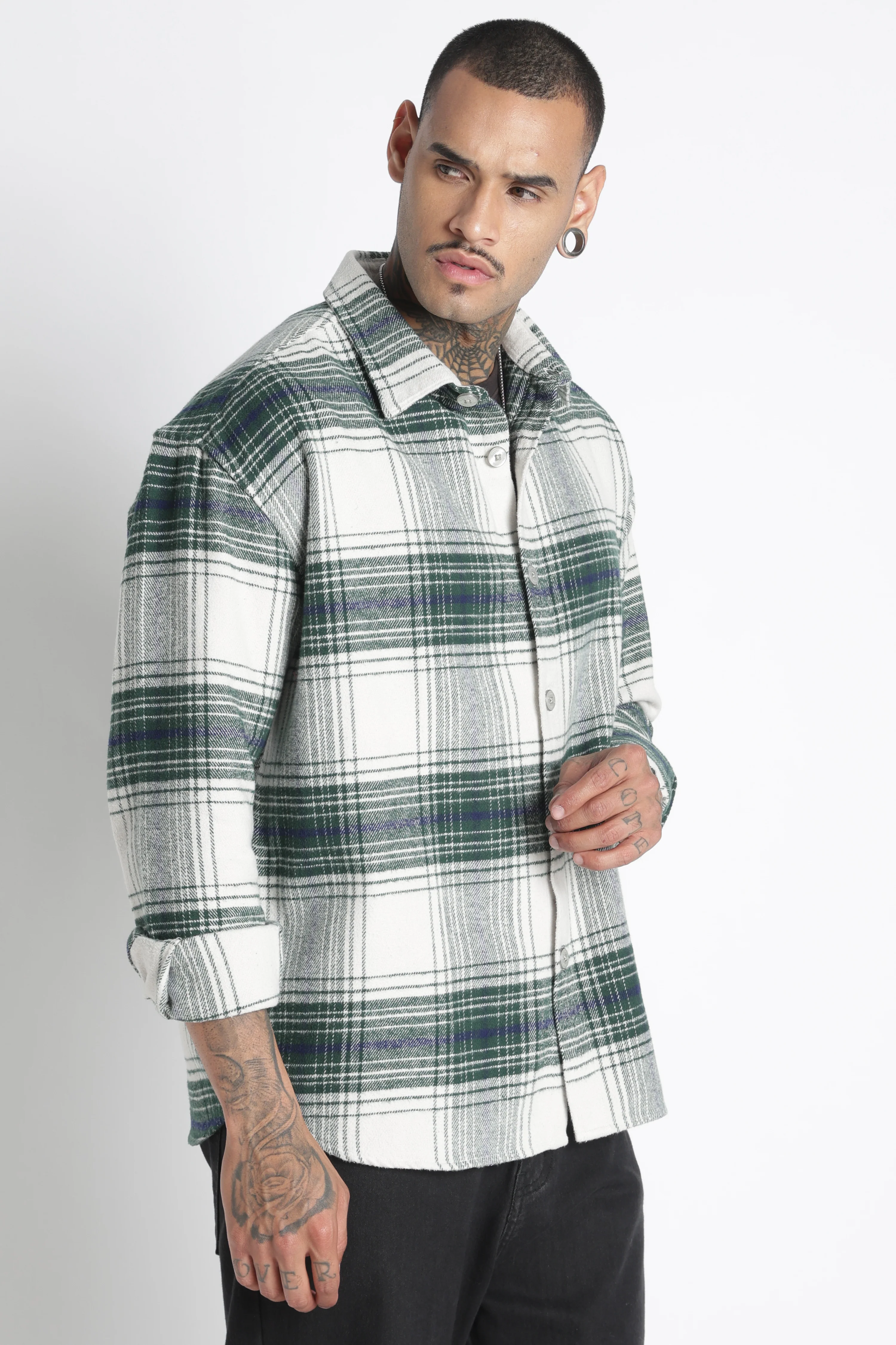 Men Brushed Check Shirt - Image 5