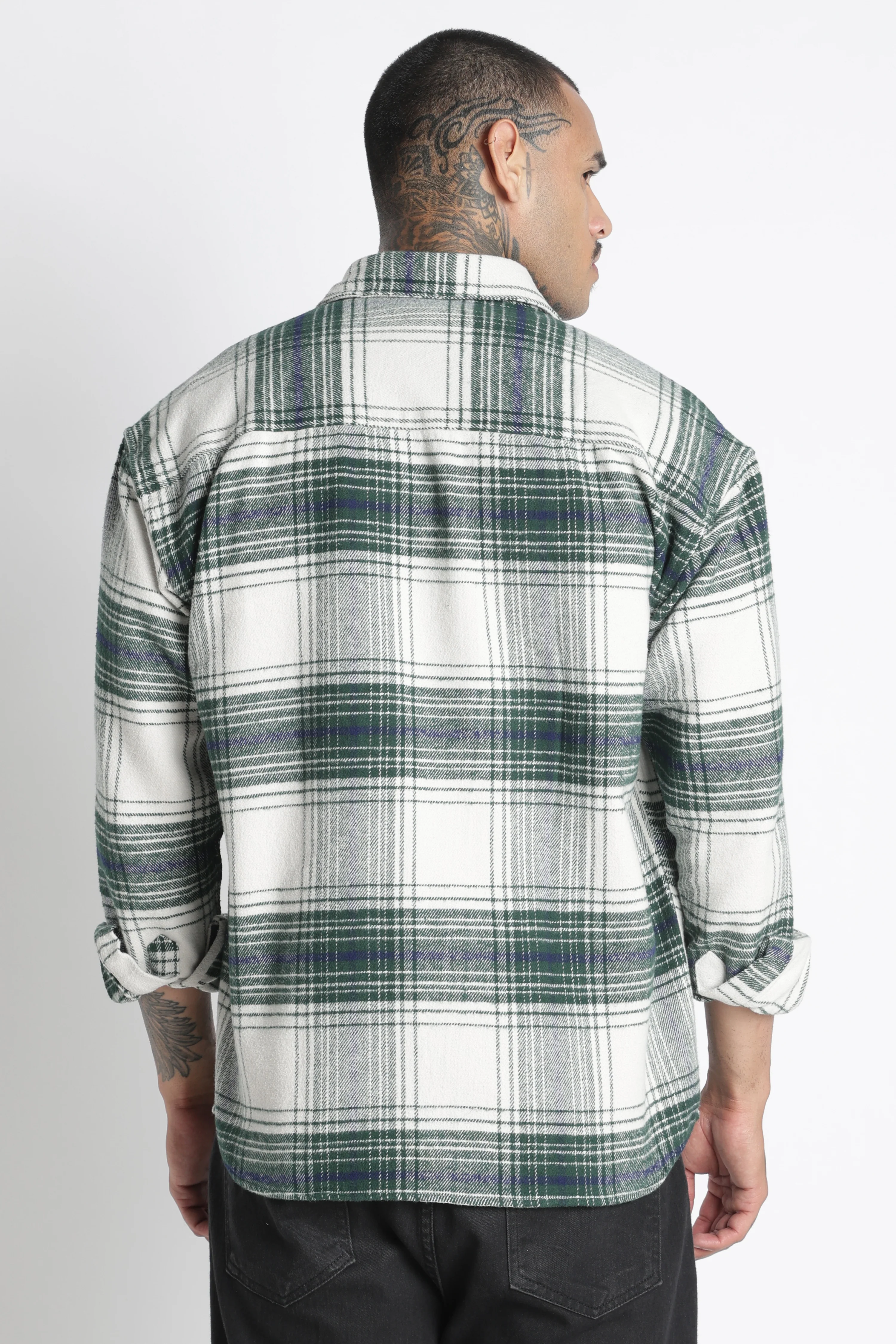 Men Brushed Check Shirt - Image 6