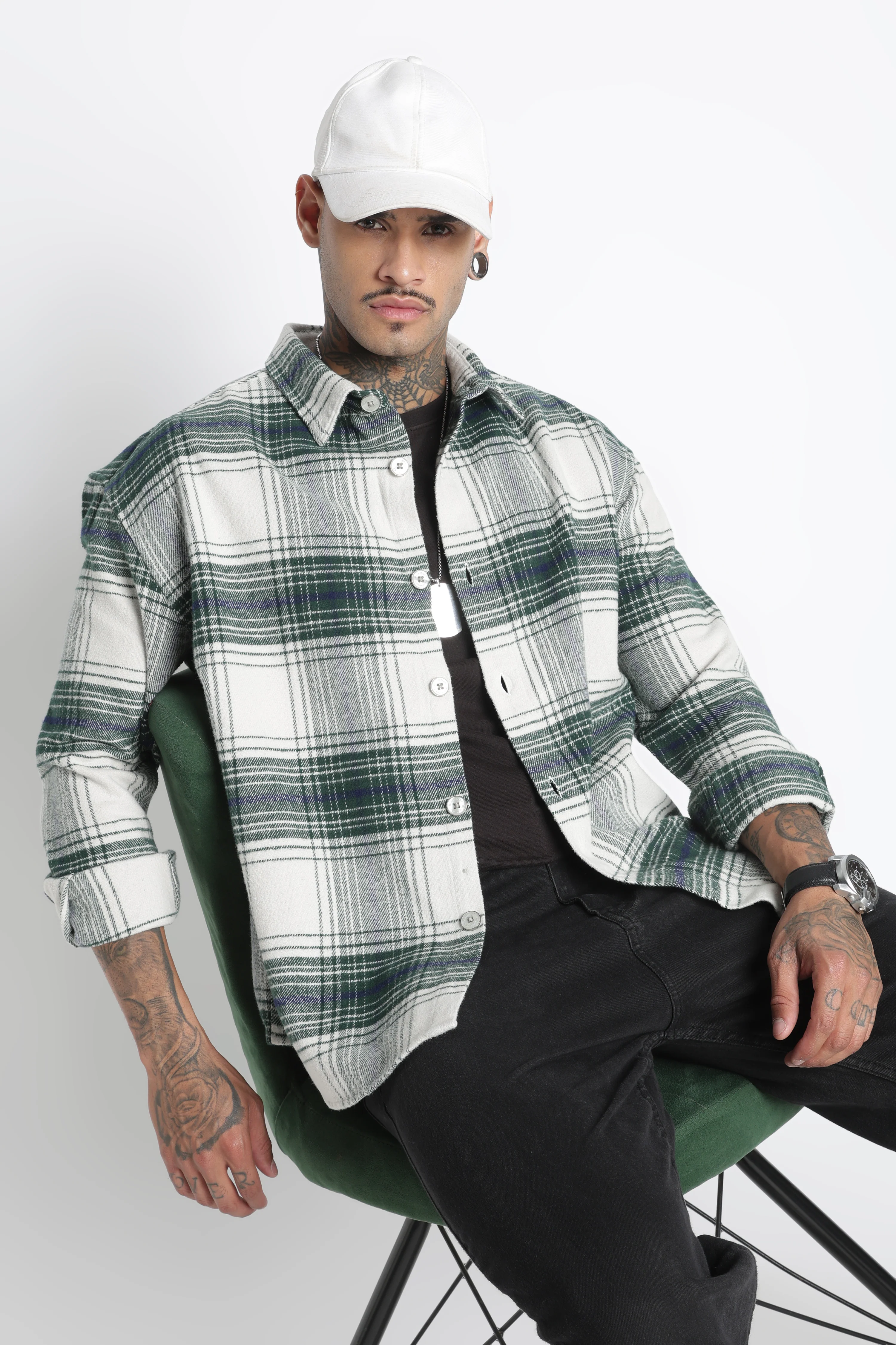 Men Brushed Check Shirt - Image 7