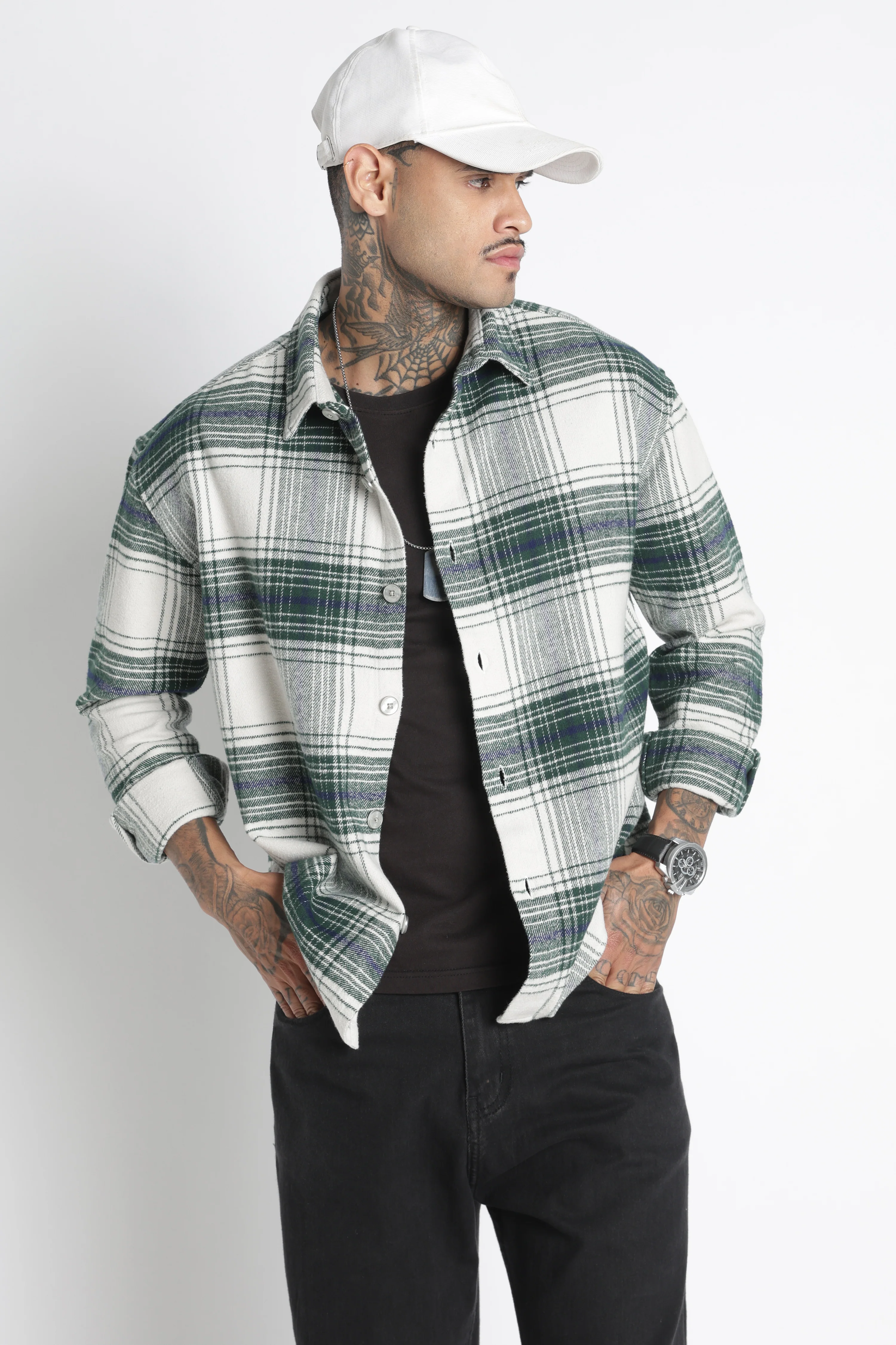 Men Brushed Check Shirt - Image 9