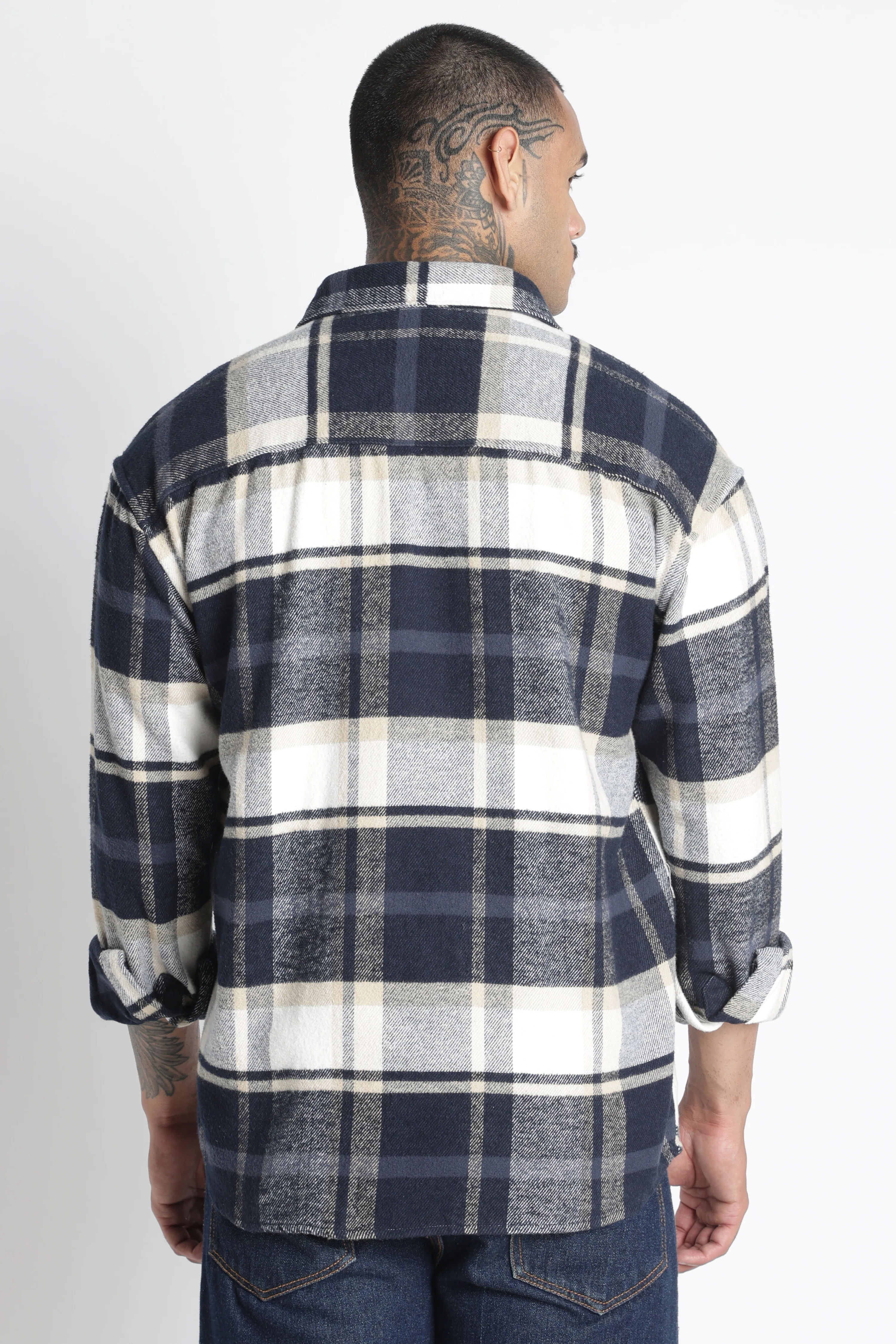 Men Brushed Check Shirt - Image 10