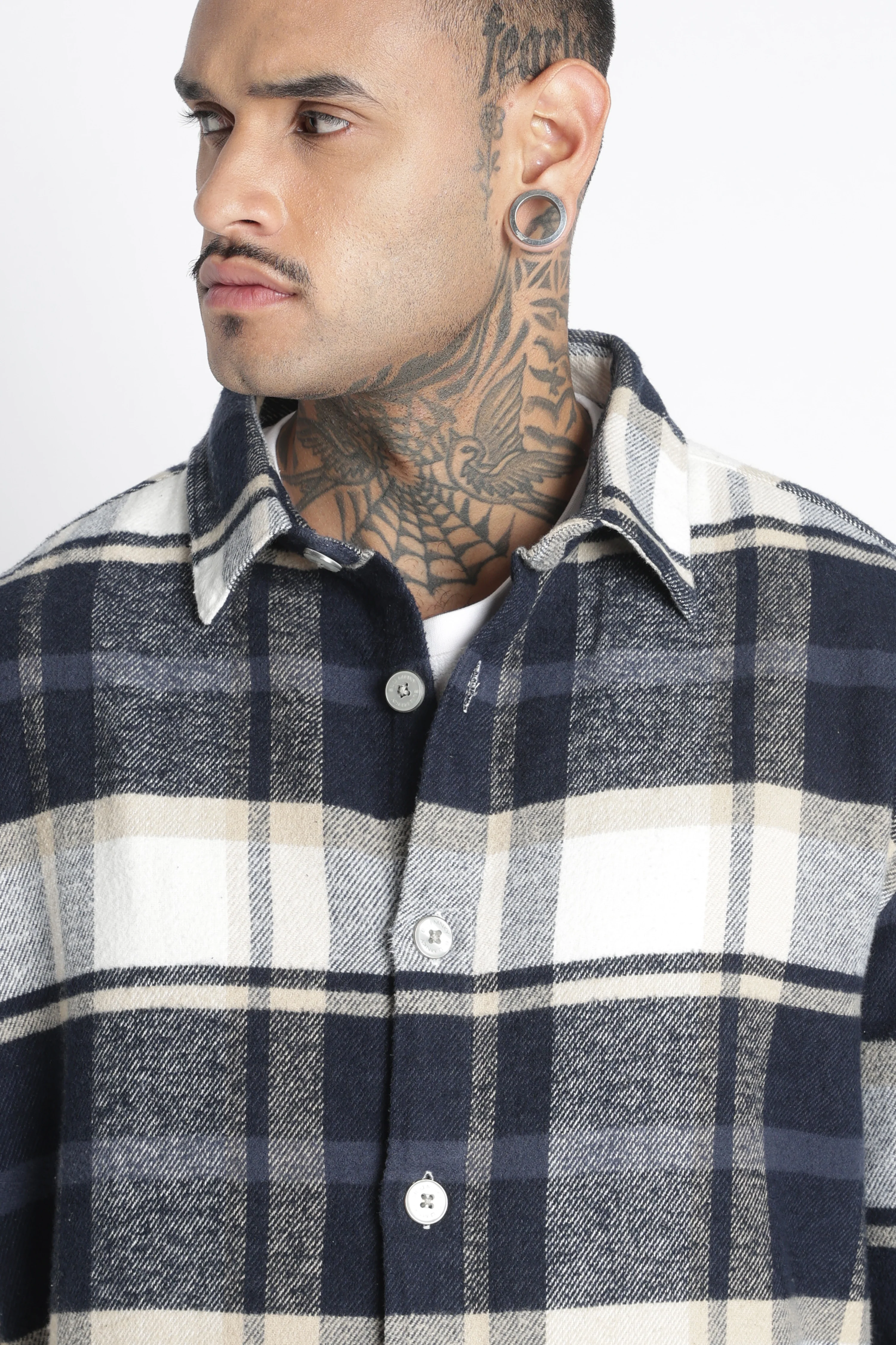 Men Brushed Check Shirt - Image 4