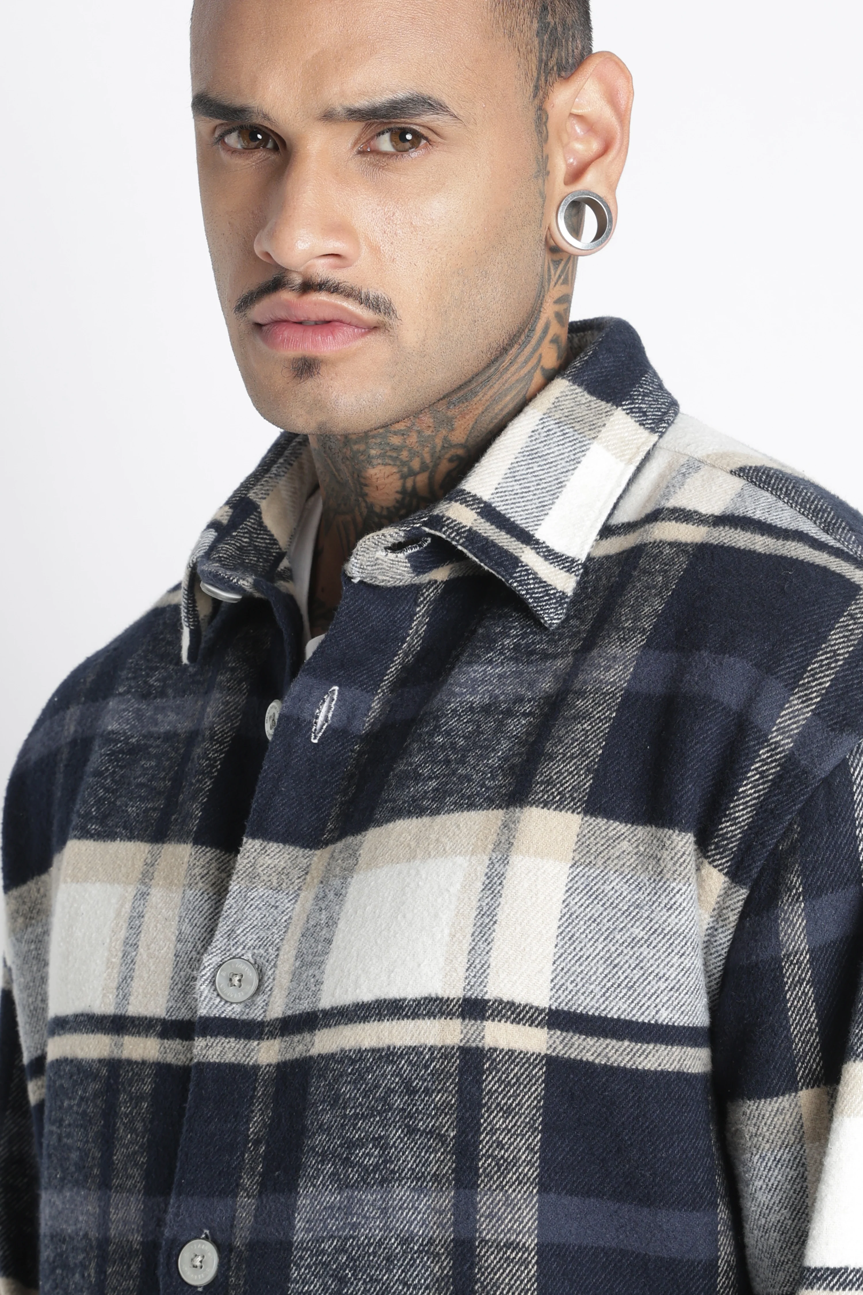 Men Brushed Check Shirt - Image 5