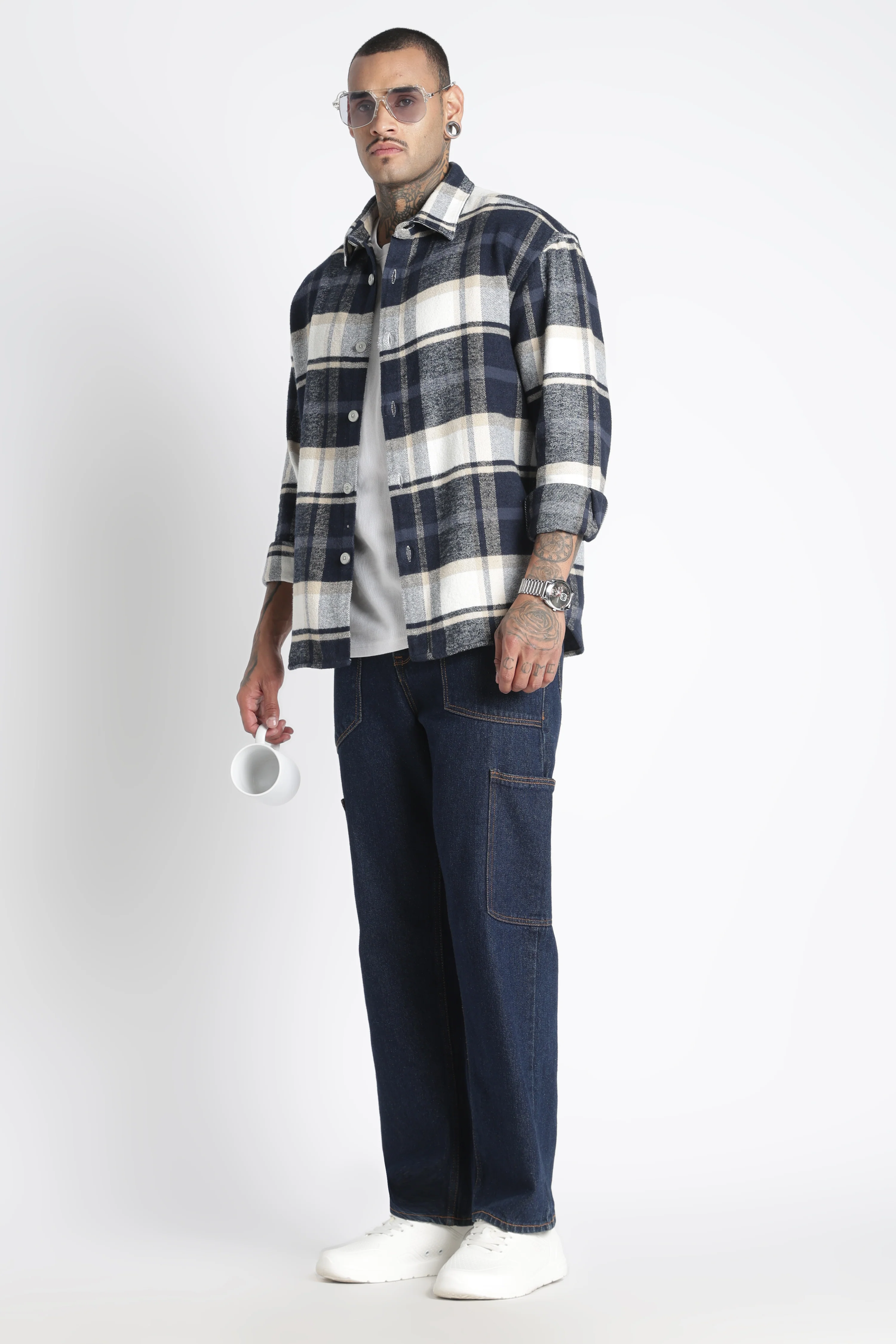 Men Brushed Check Shirt - Image 6