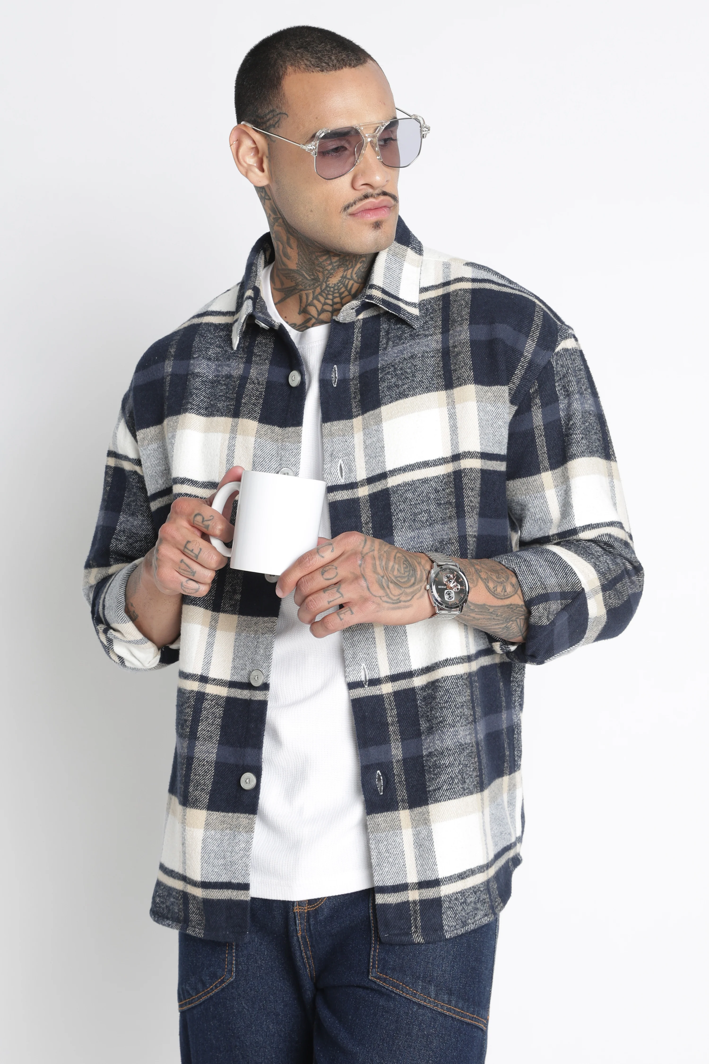 Men Brushed Check Shirt - Image 7