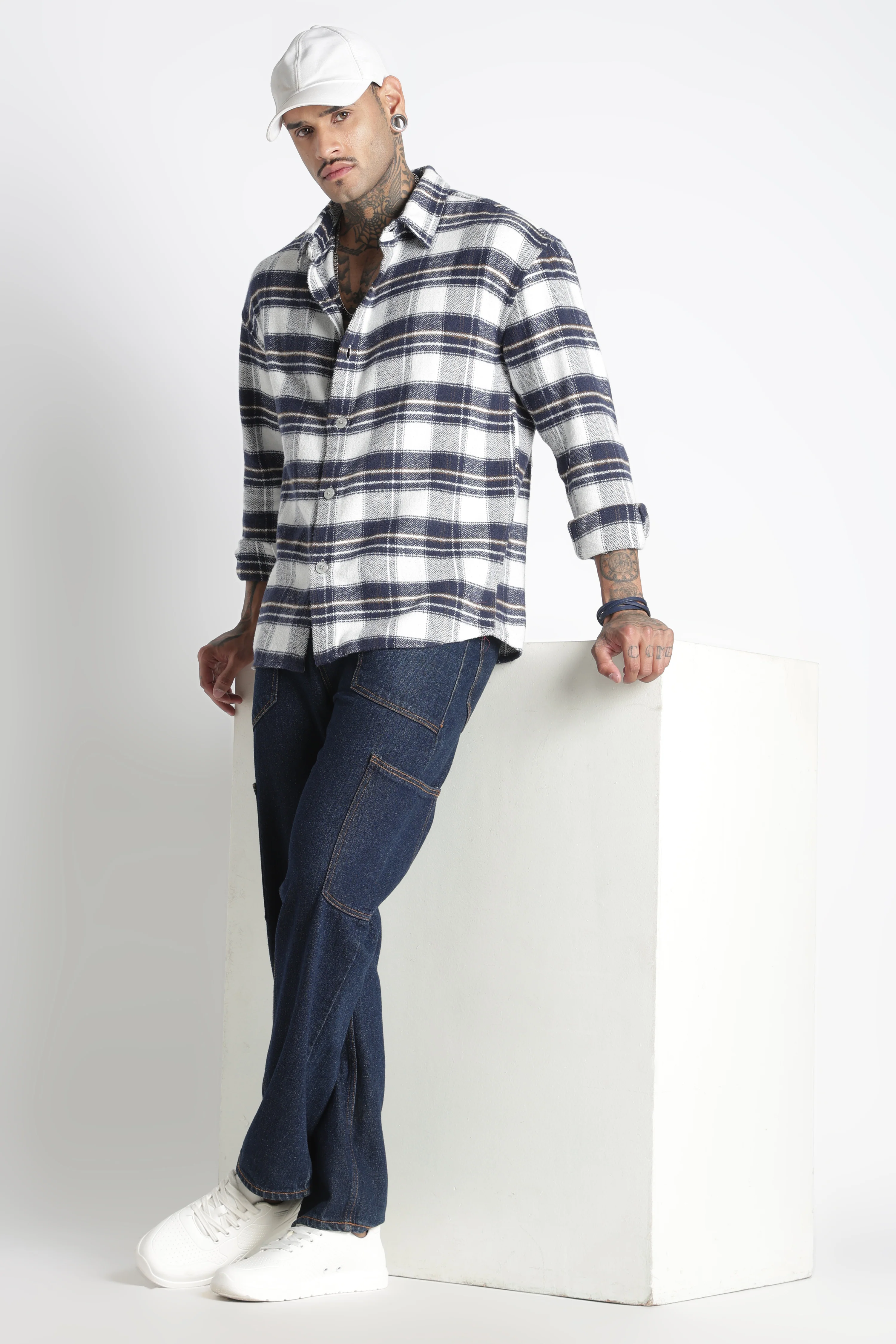 Men Brushed Check Shirt - Image 10