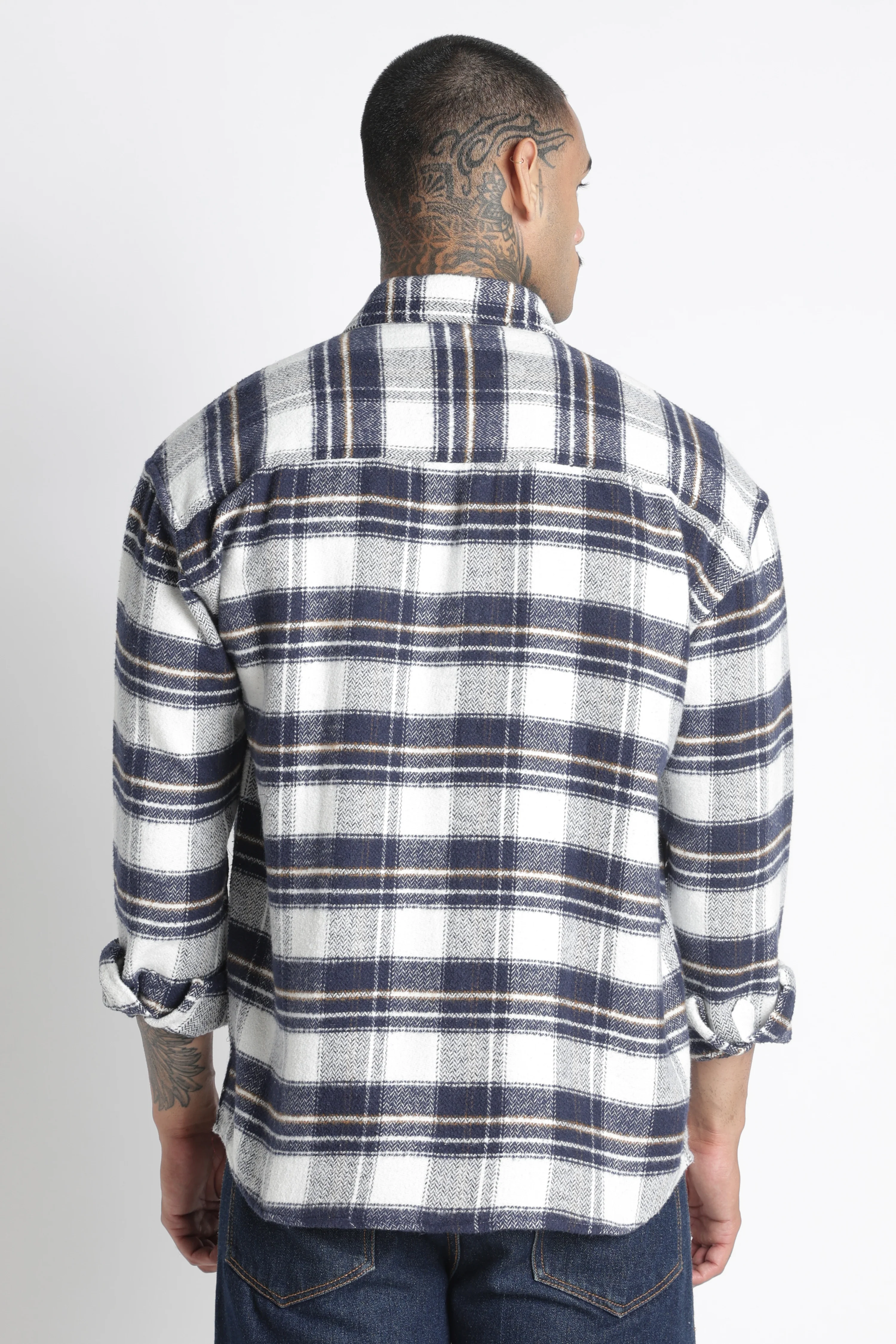 Men Brushed Check Shirt - Image 2
