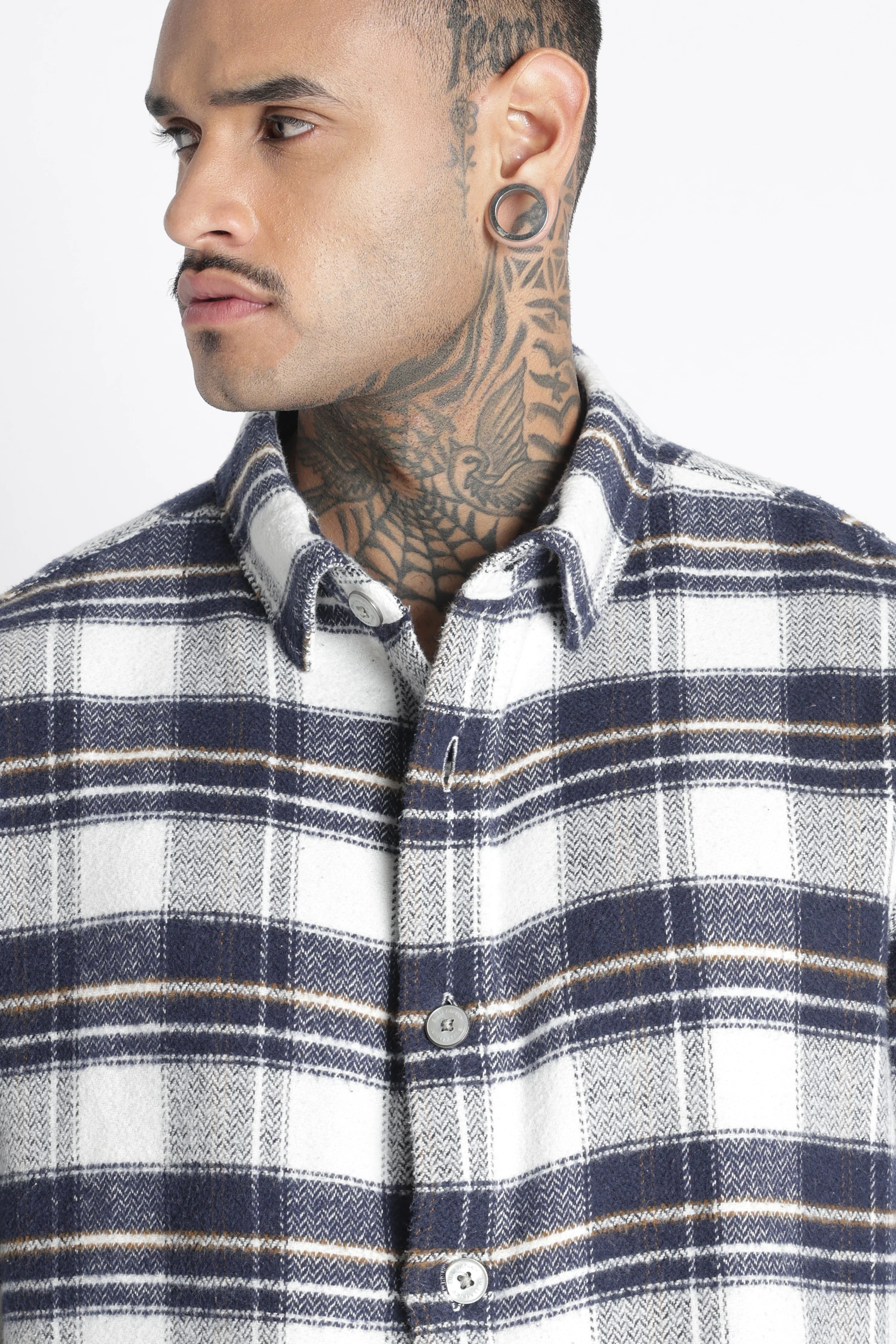 Men Brushed Check Shirt - Image 6