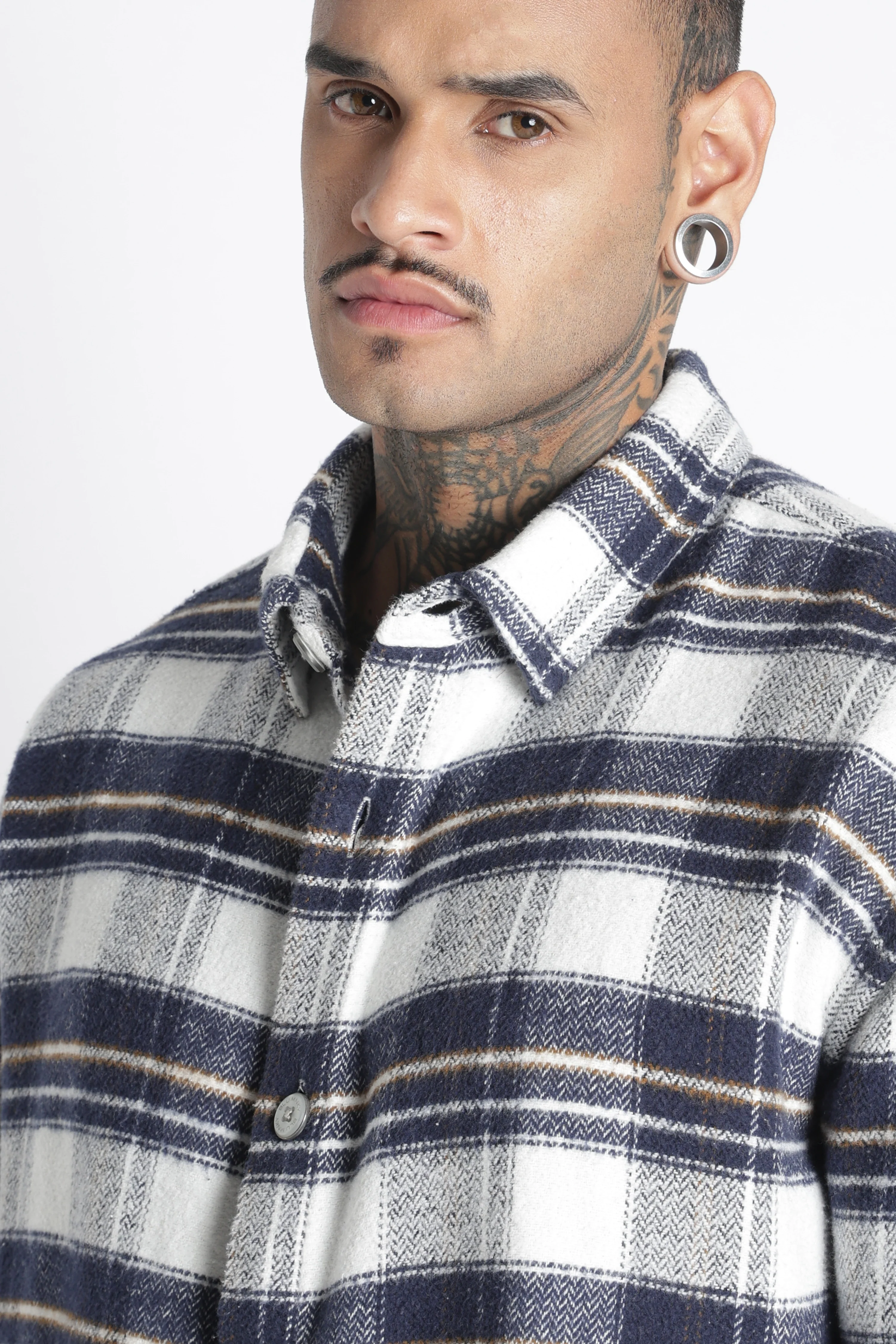 Men Brushed Check Shirt - Image 7